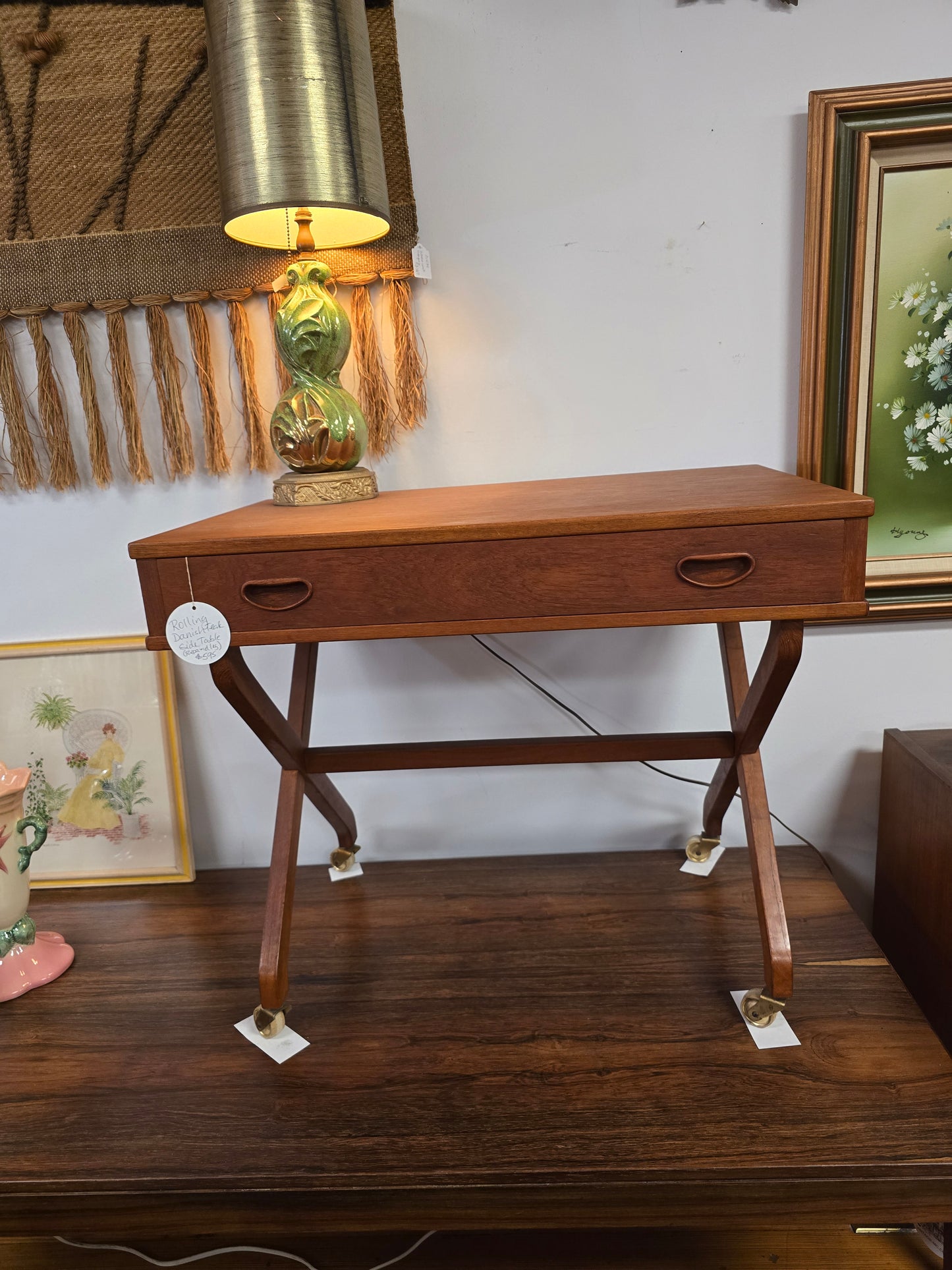 Danish Teak Rolling Table