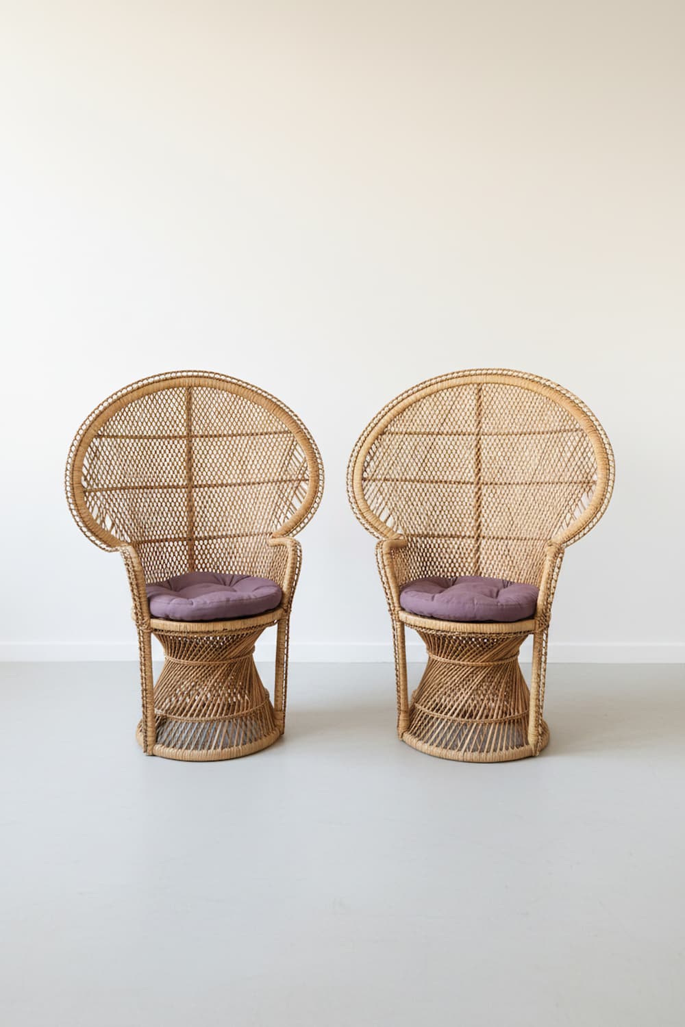 Pair of Wicker Peacock Chairs