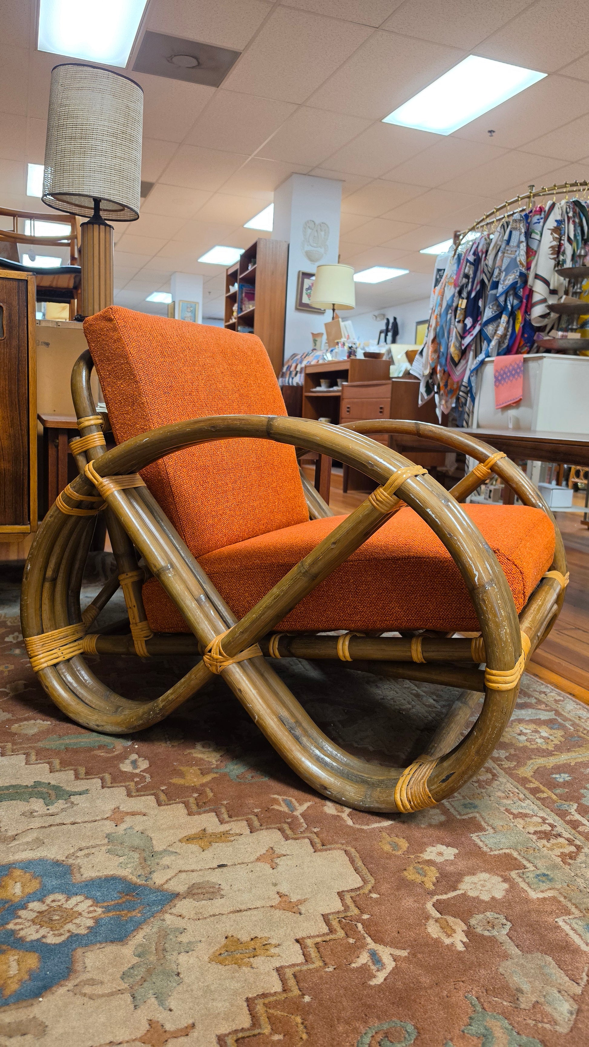 Calif-Asia Pretzel Arm Rattan Set