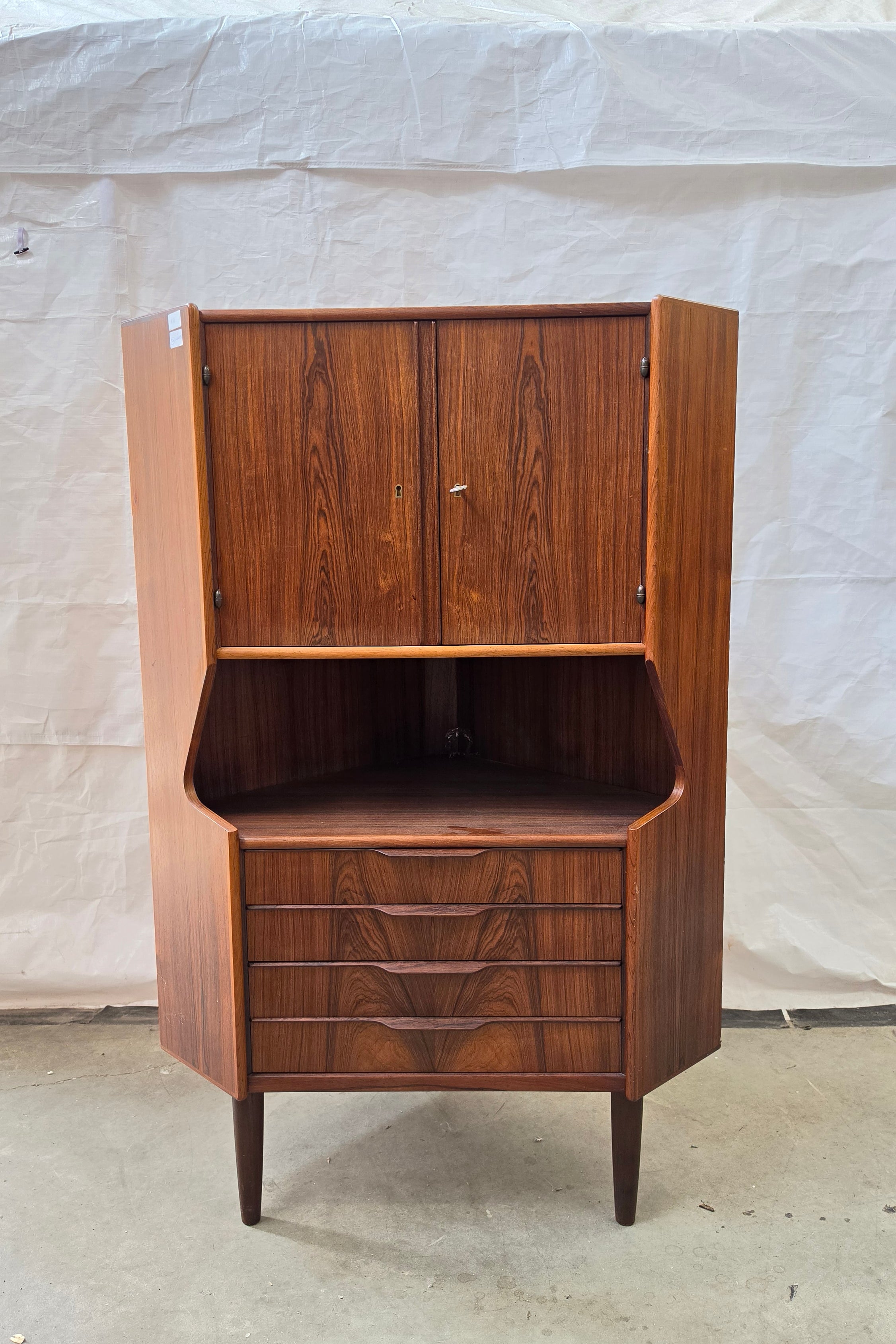 Oman Junn Rosewood Corner Cabinet