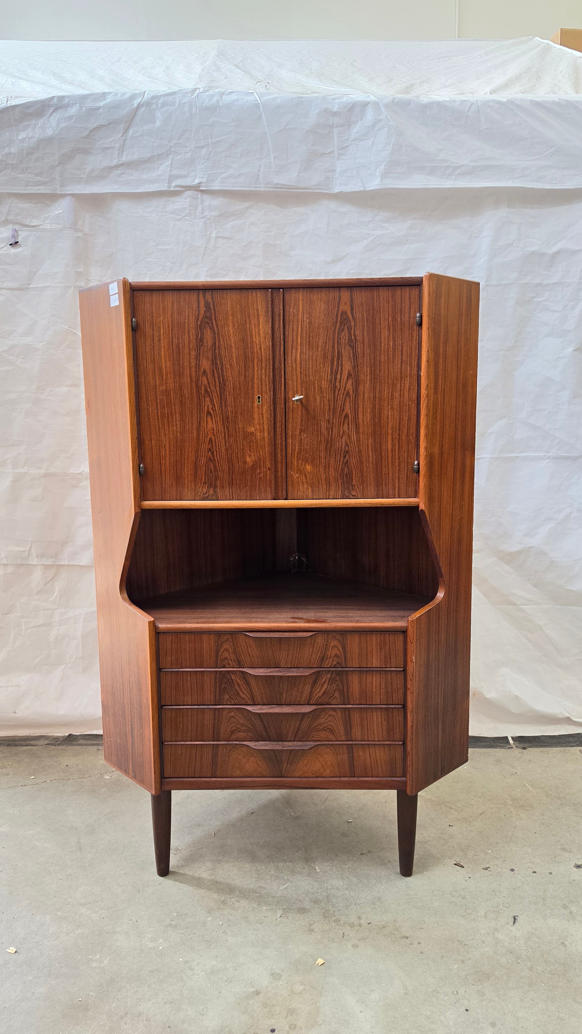 Oman Junn Rosewood Corner Cabinet