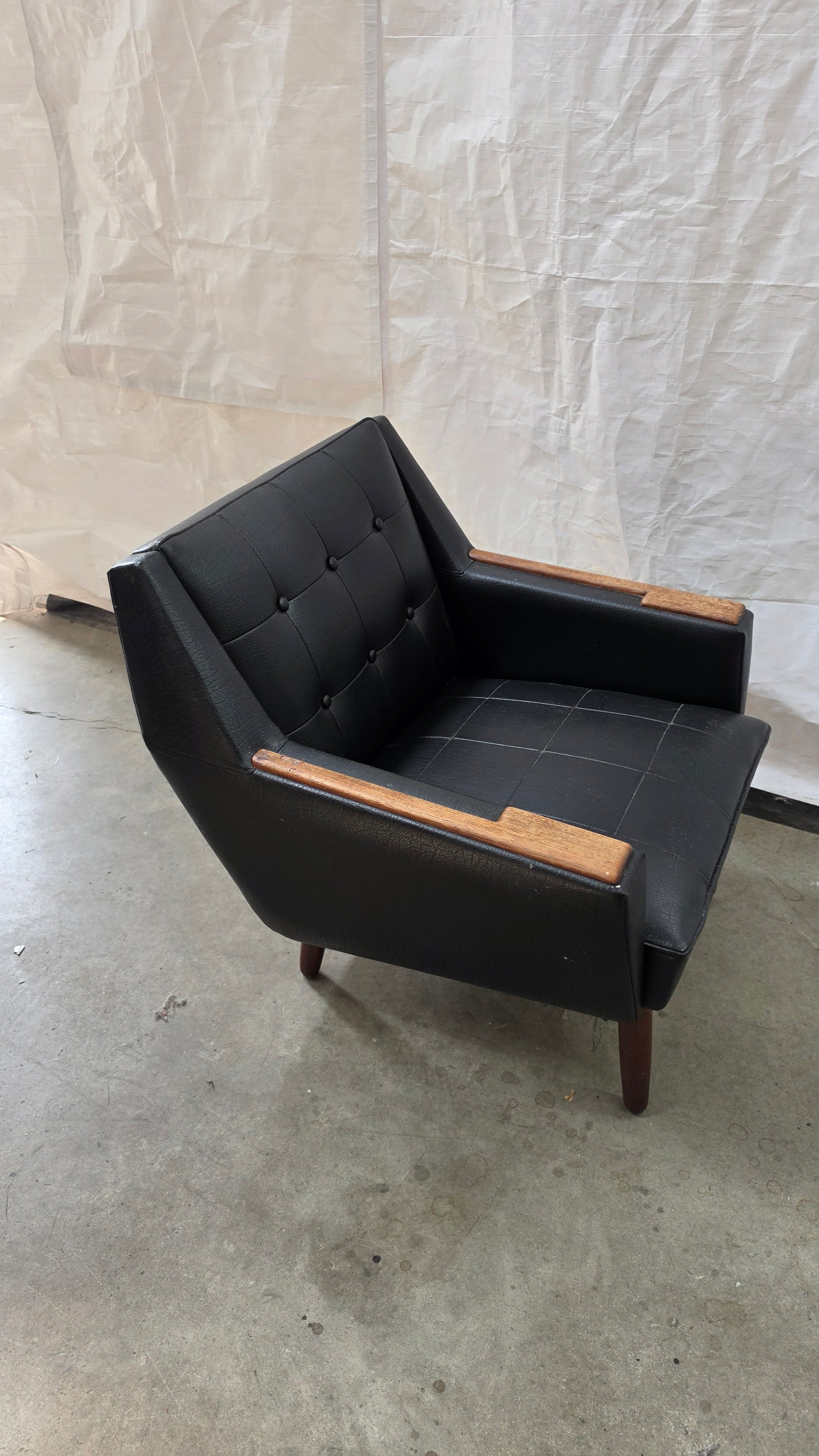 Danish Black Lounge Chair