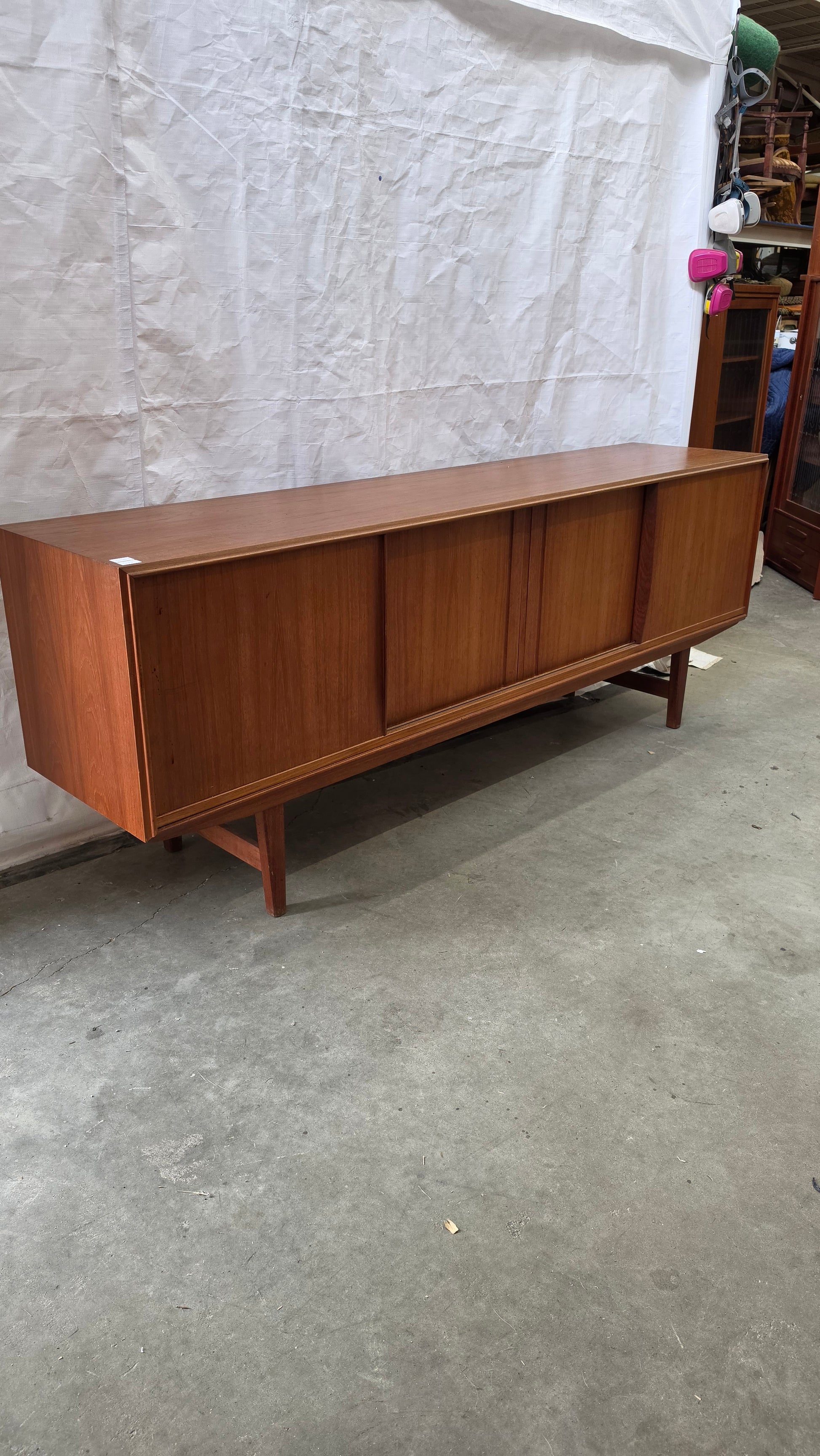 Danish Teak 4 Door Credenza