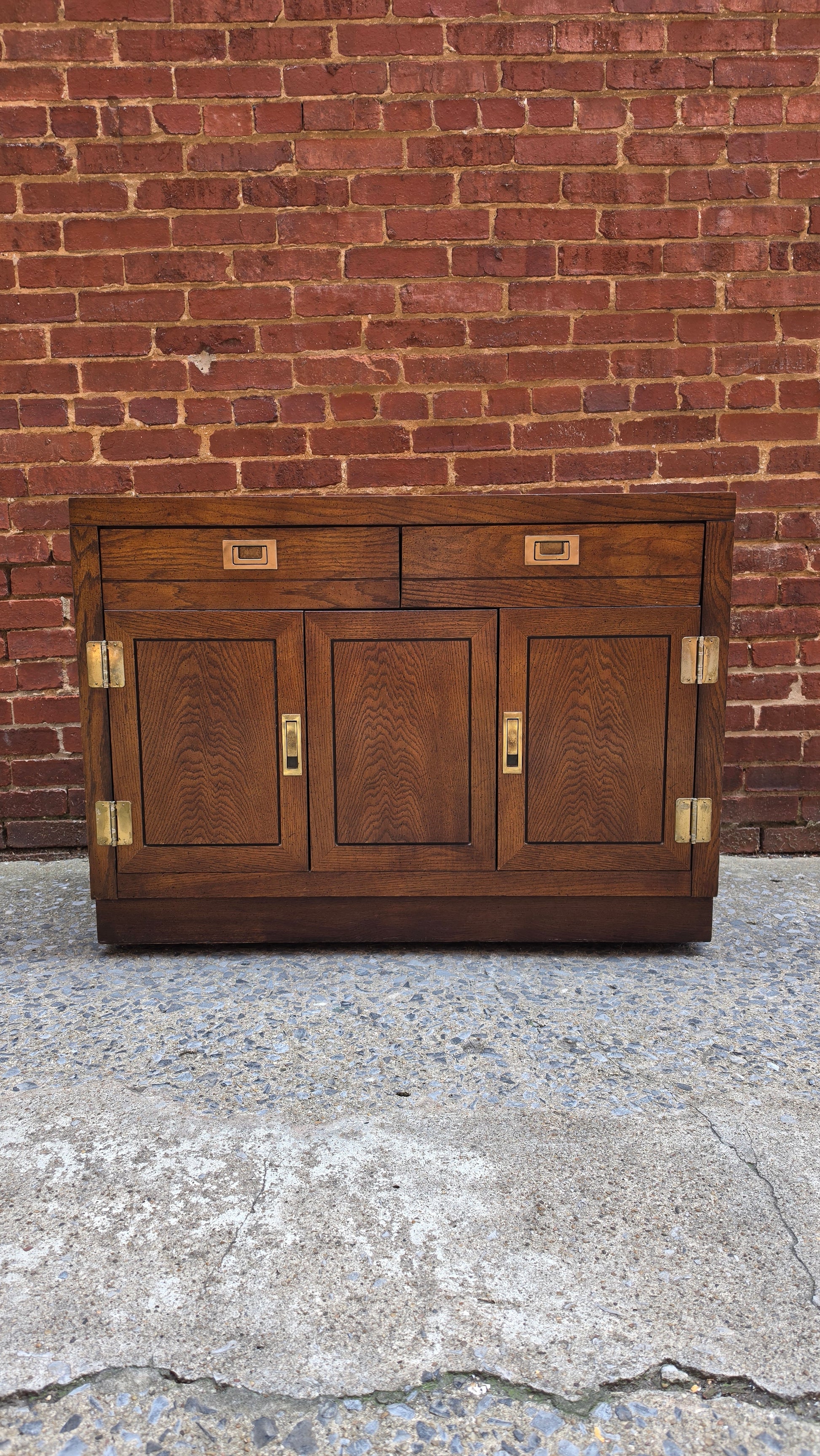 Vintage Campaign Style Rolling Bar