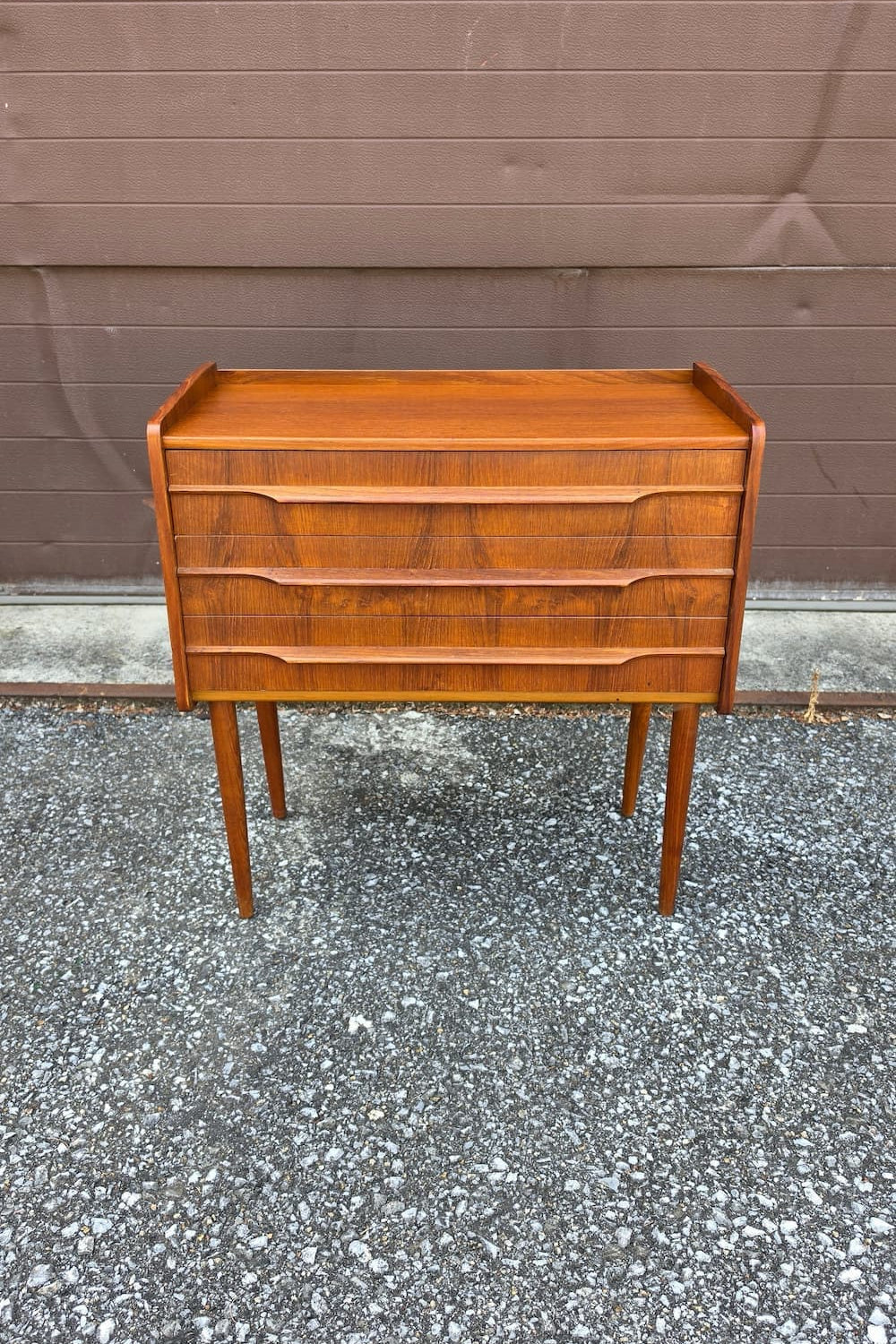 Danish Teak 3 Drawer Side Table
