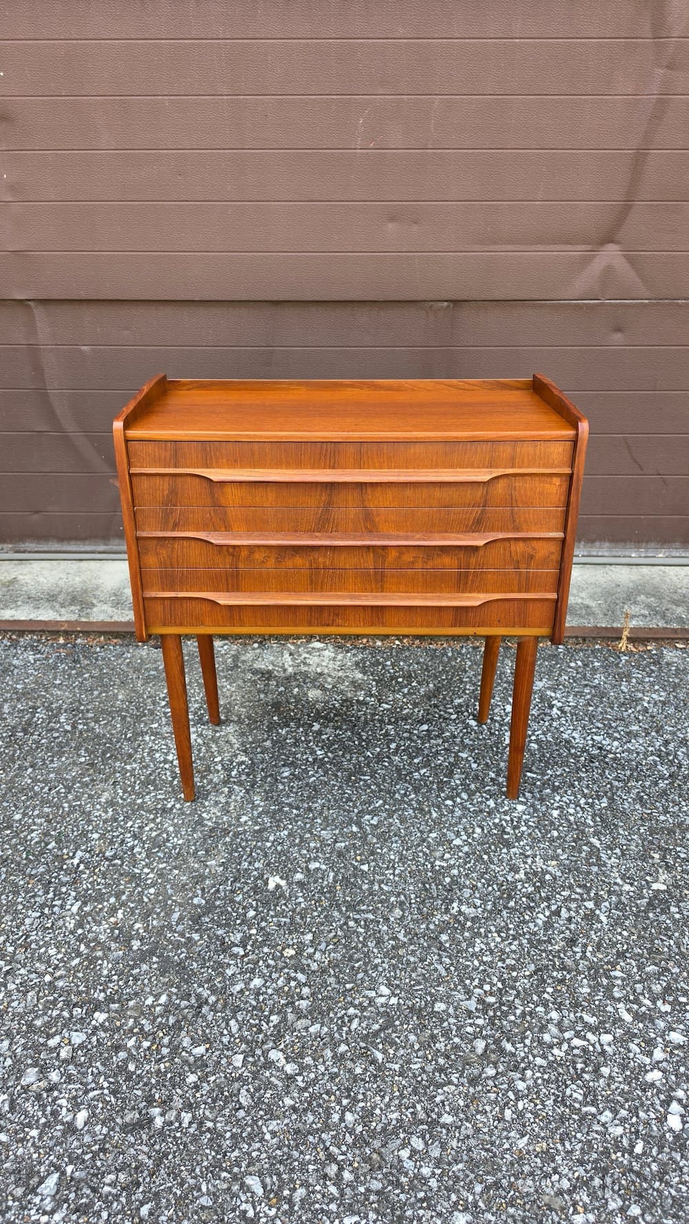 Danish Teak 3 Drawer Side Table