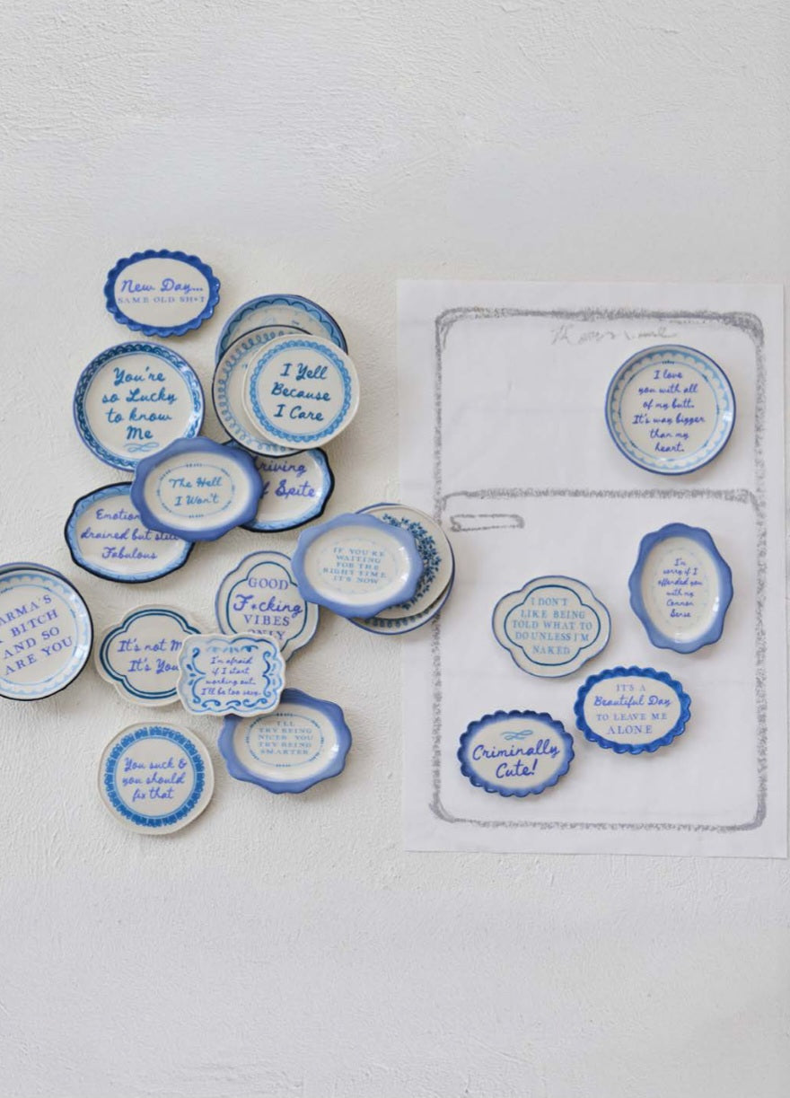 Blue and White Magnet