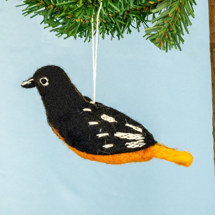Felted Wool Bird Ornament