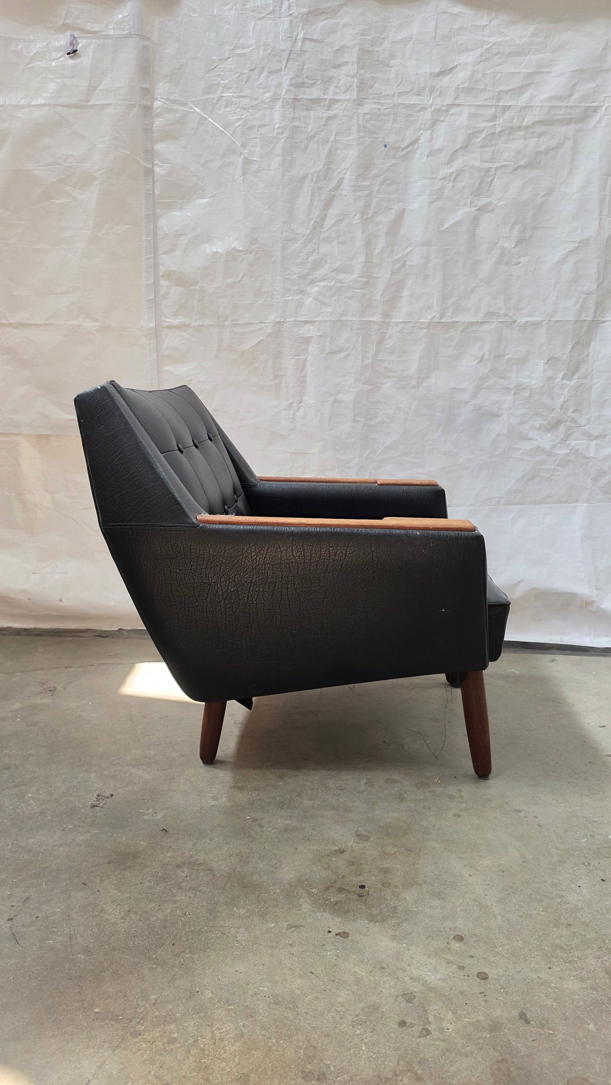 Danish Black Lounge Chair