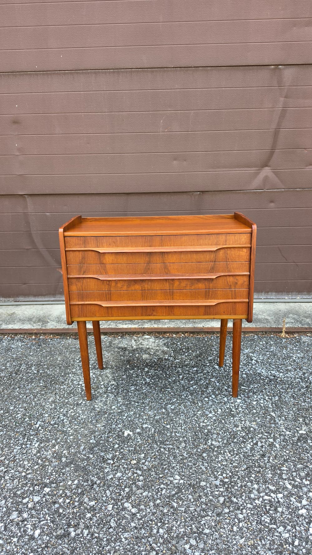 Danish Teak 3 Drawer Side Table
