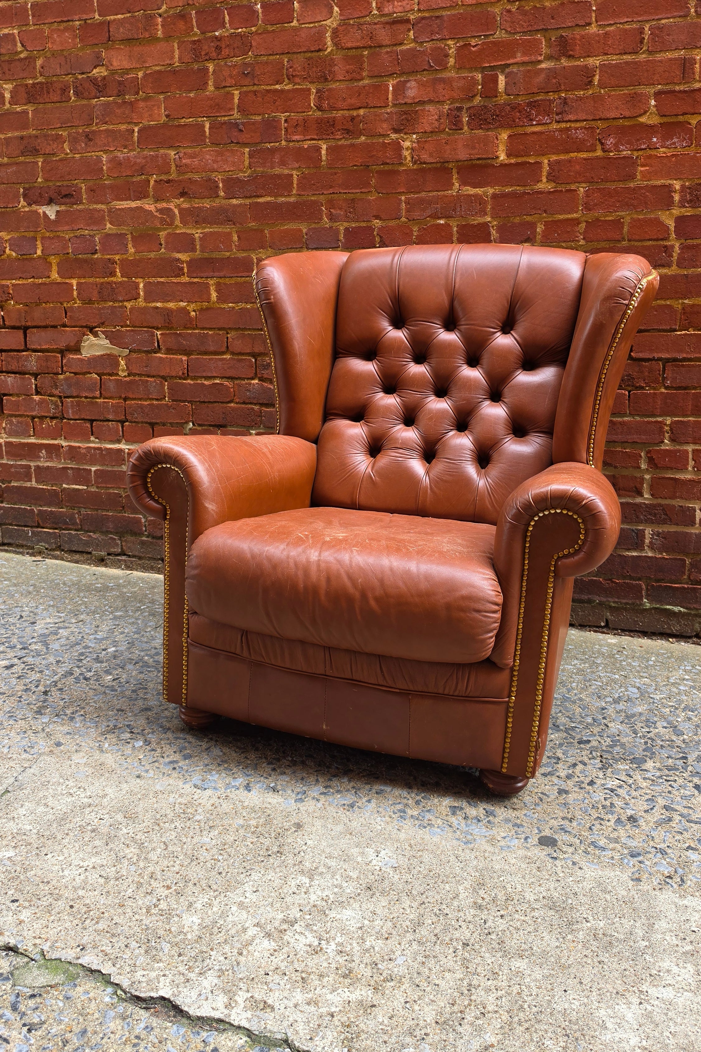 Vintage Italian Wingback Chair