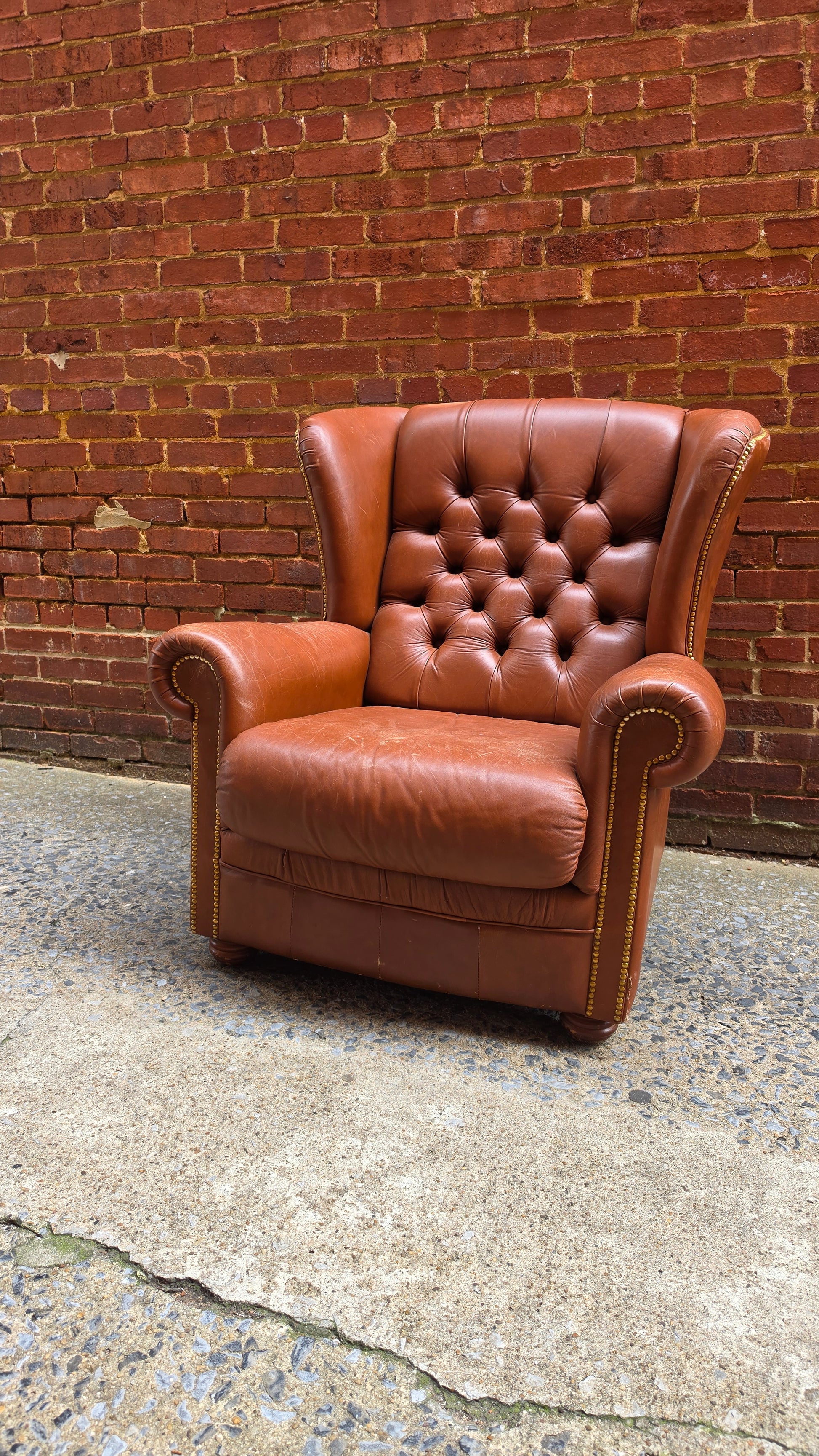 Vintage Italian Wingback Chair