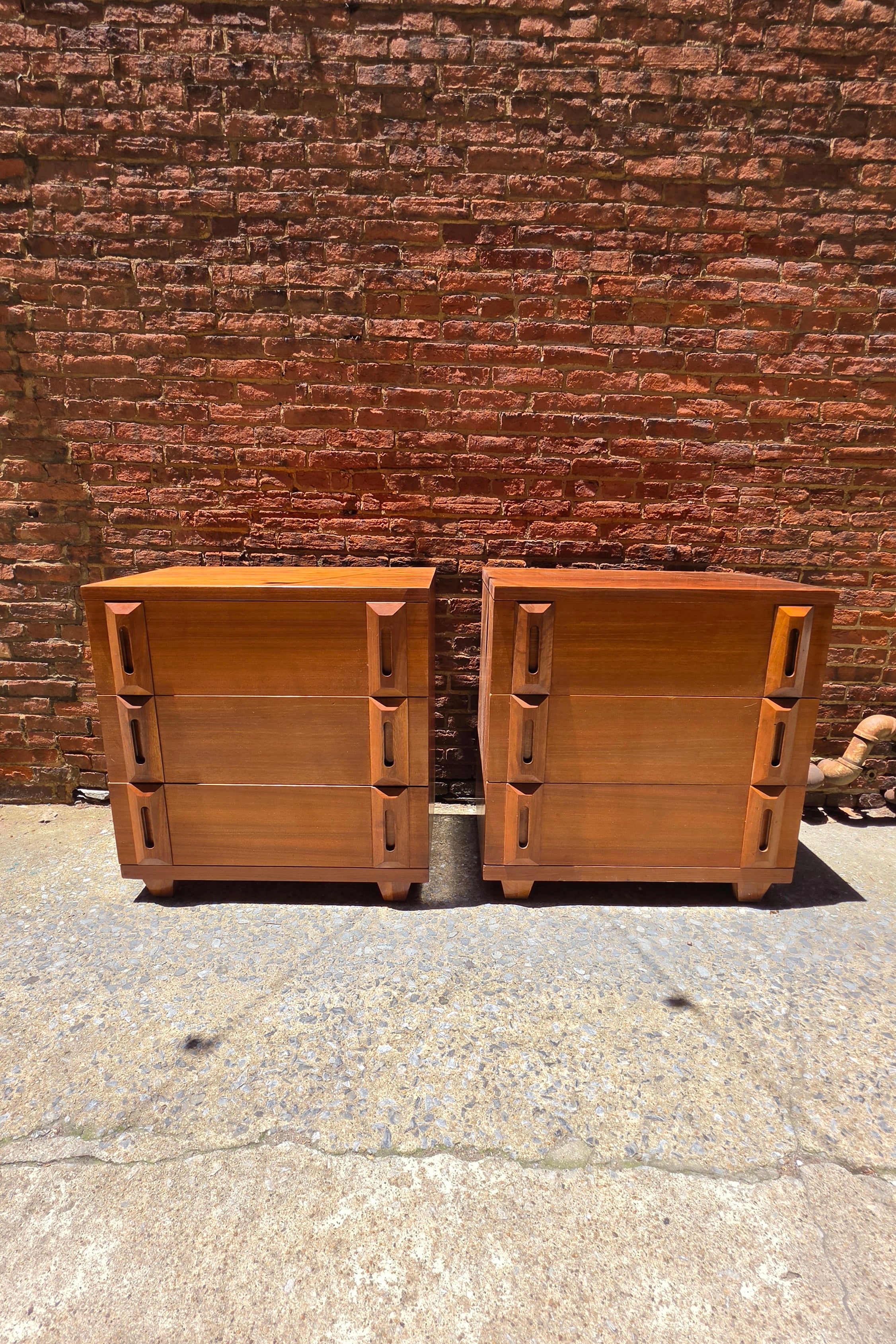 American of Martinsville "Harlequin" Matched Pair of Dressers