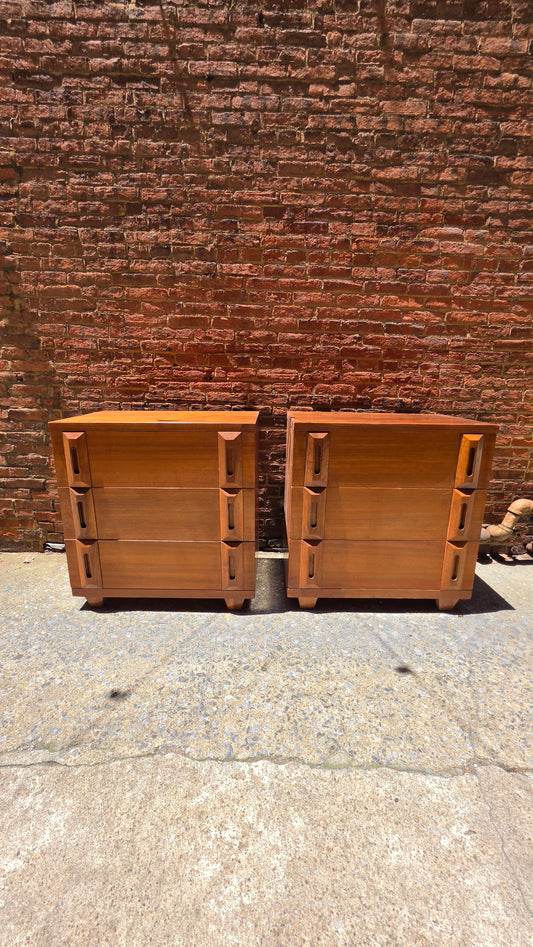 American of Martinsville "Harlequin" Matched Pair of Dressers