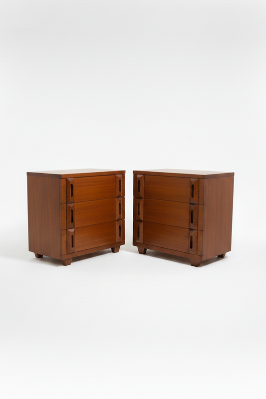 American of Martinsville "Harlequin" Matched Pair of Dressers