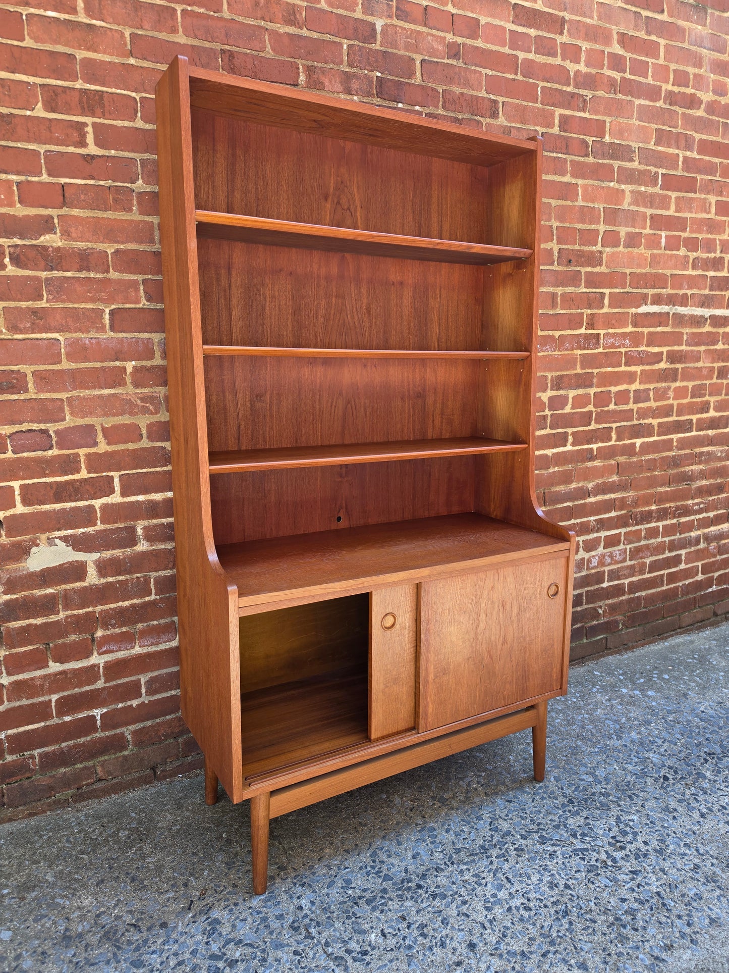 Danish Teak Tall Desk and Bookshelf 0526011