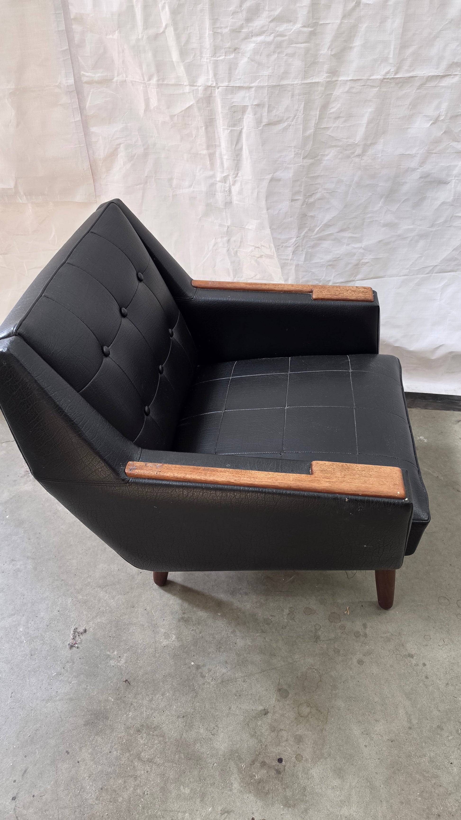 Danish Black Lounge Chair