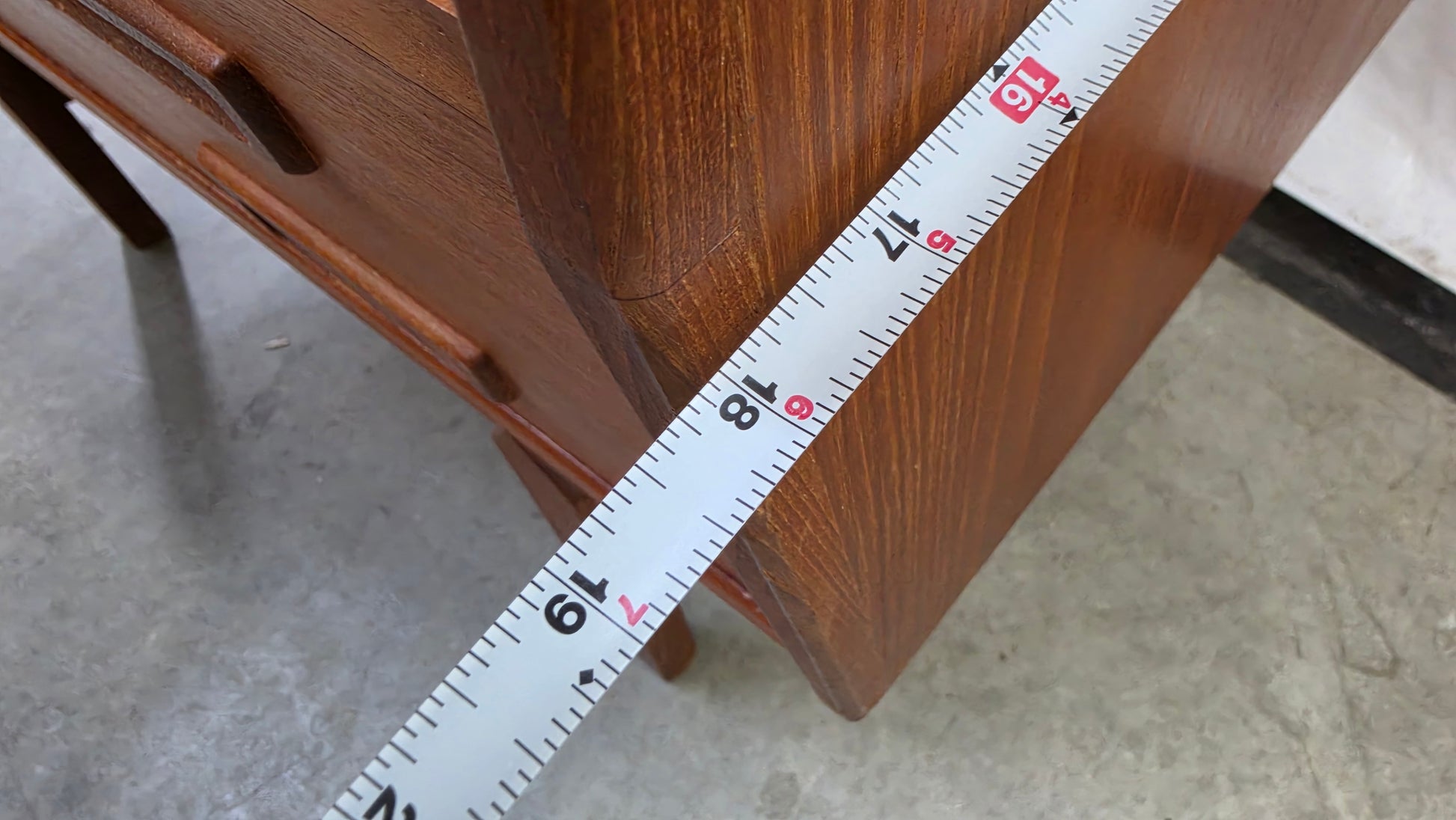 Danish Teak Slant Front Bar Cabinet