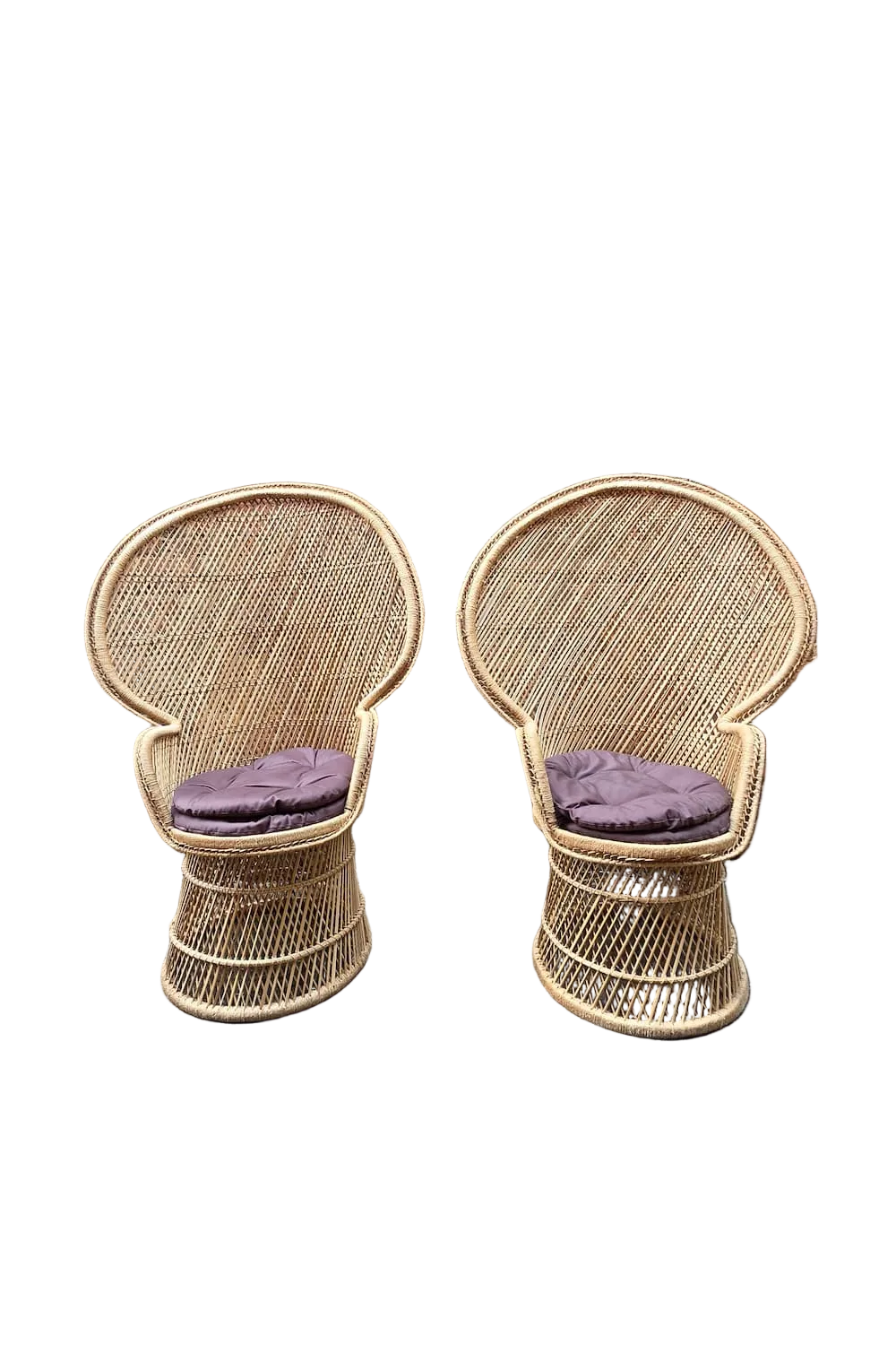 Pair of Wicker Peacock Chairs