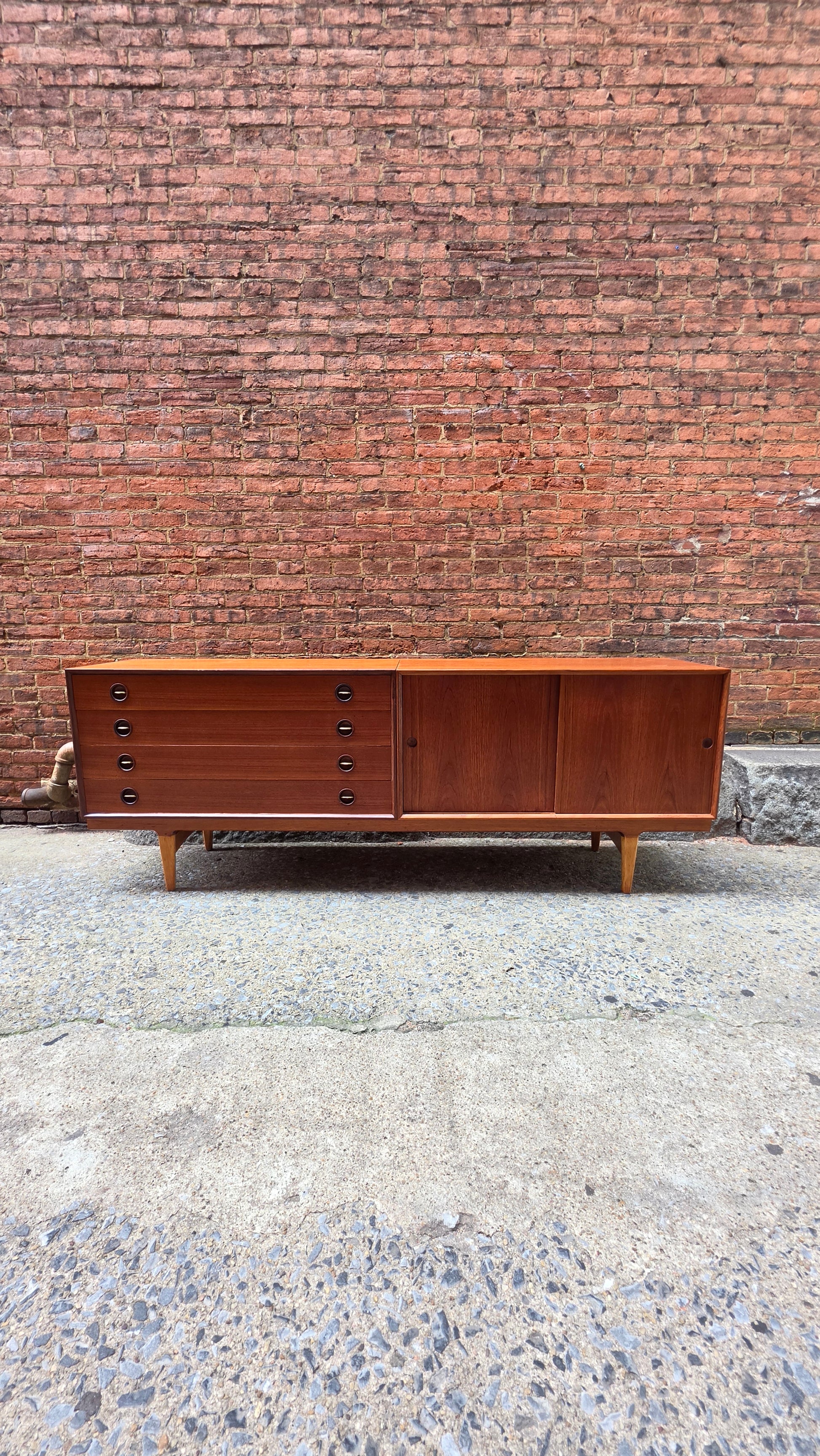 Danish Teak Credenza with Drawers