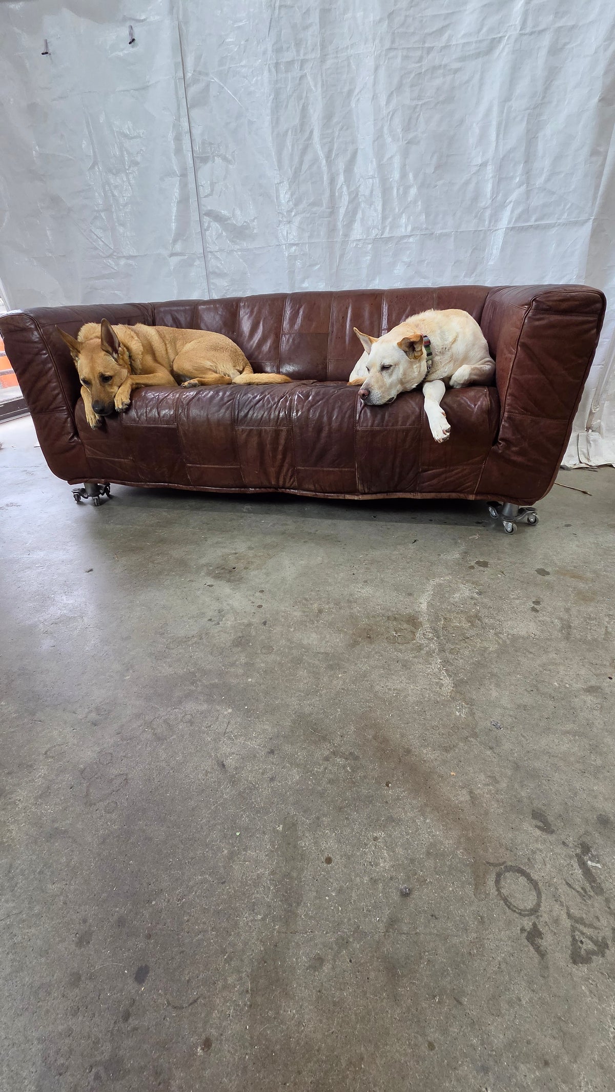 Leather Patchwork Sofa