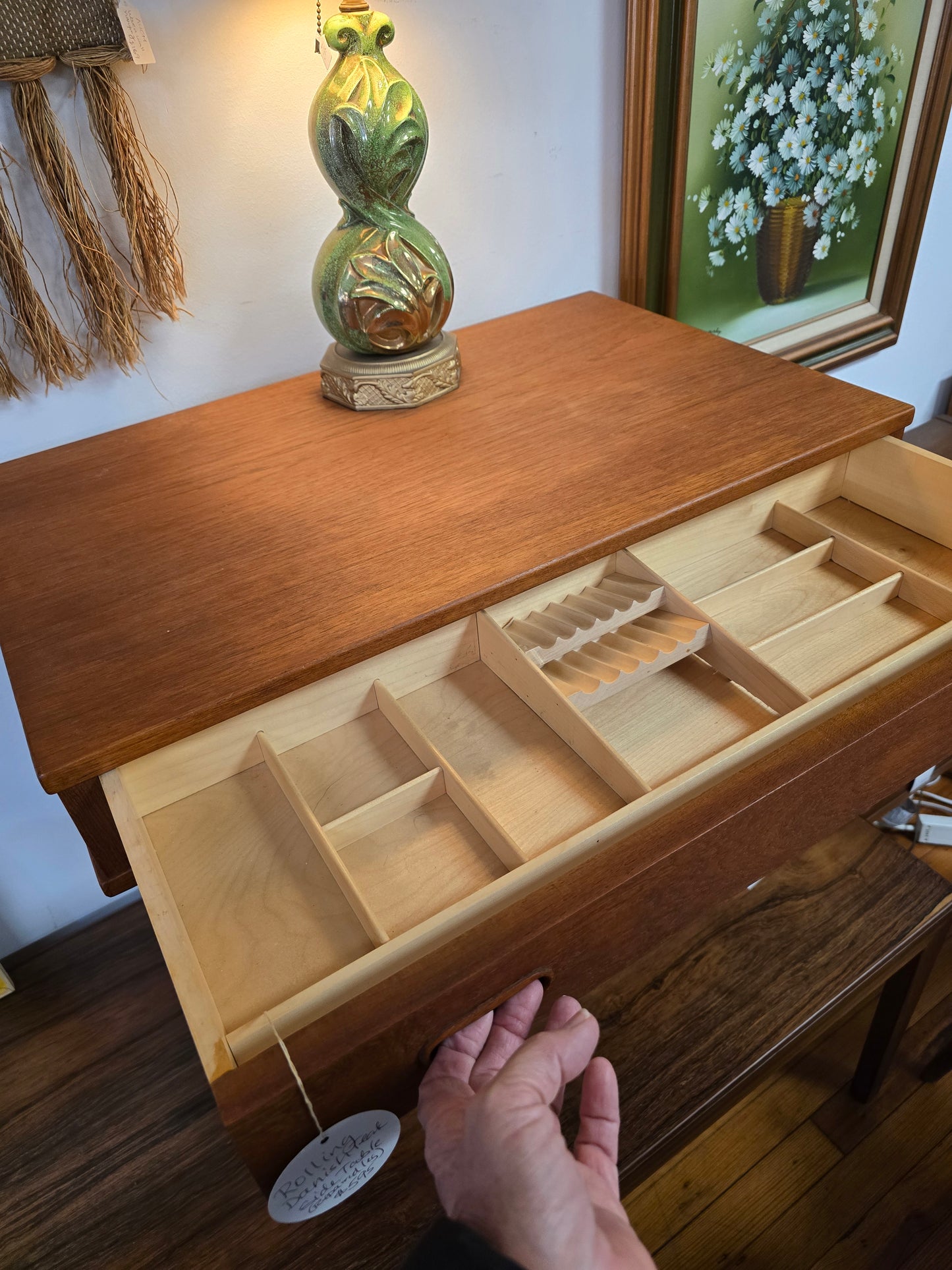 Danish Teak Rolling Table