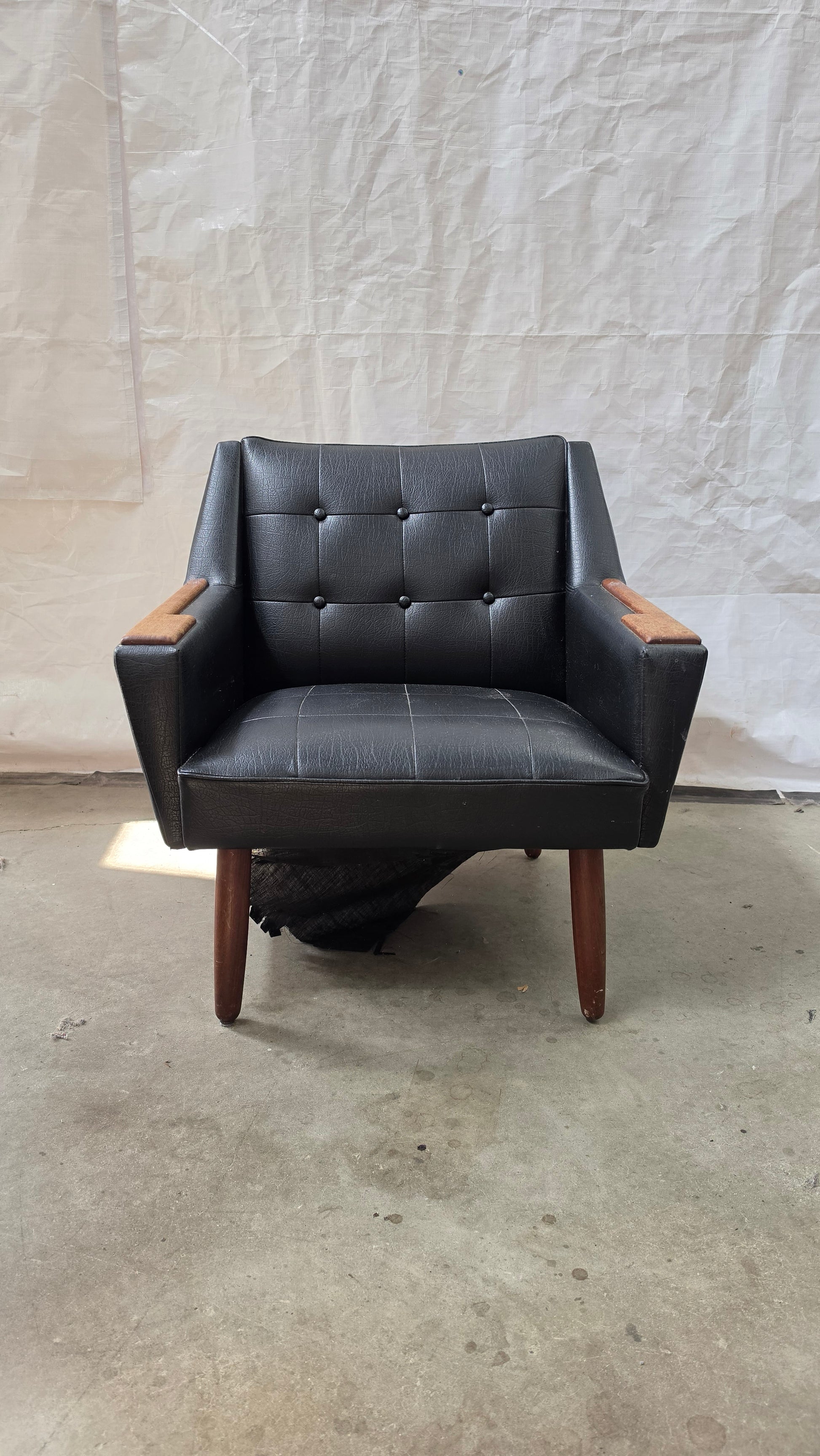 Danish Black Lounge Chair