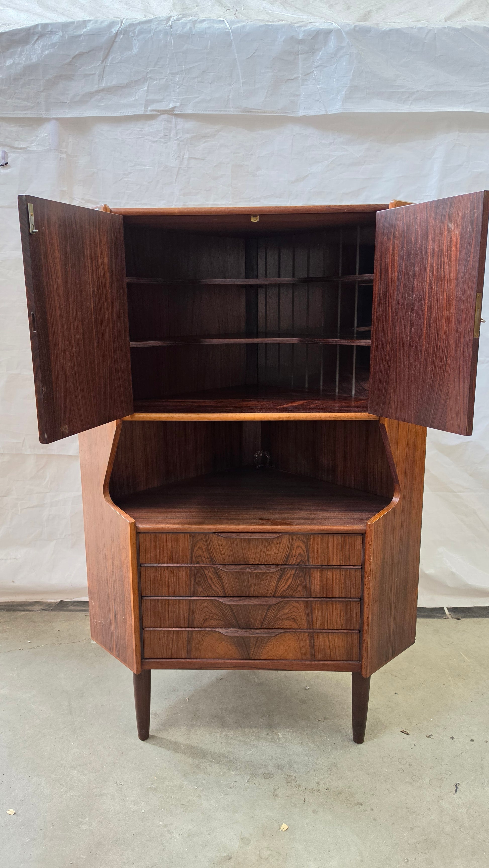 Oman Junn Rosewood Corner Cabinet