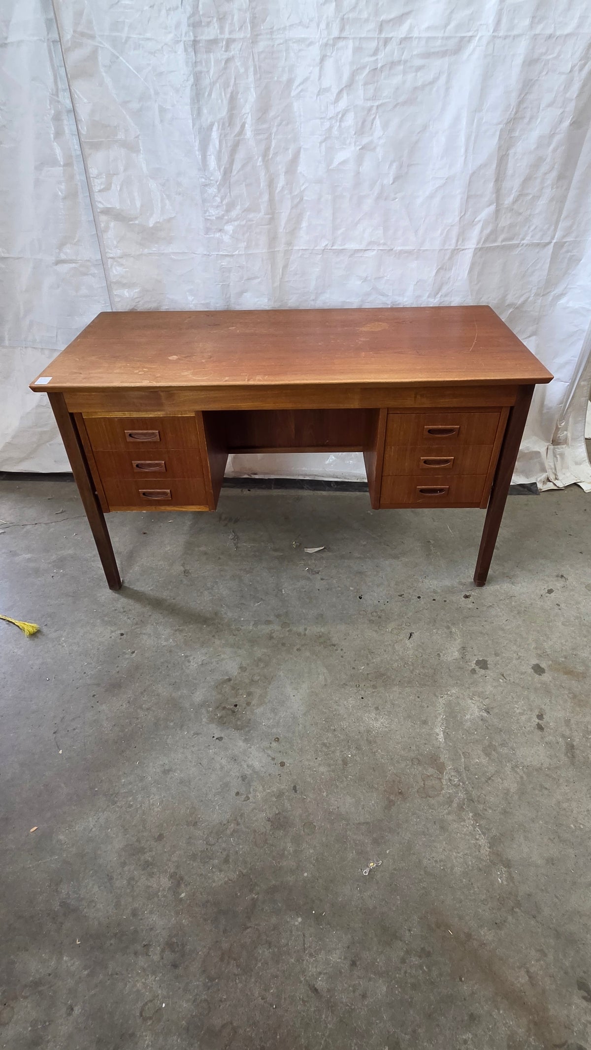 Danish Teak 6 Drawer Desk