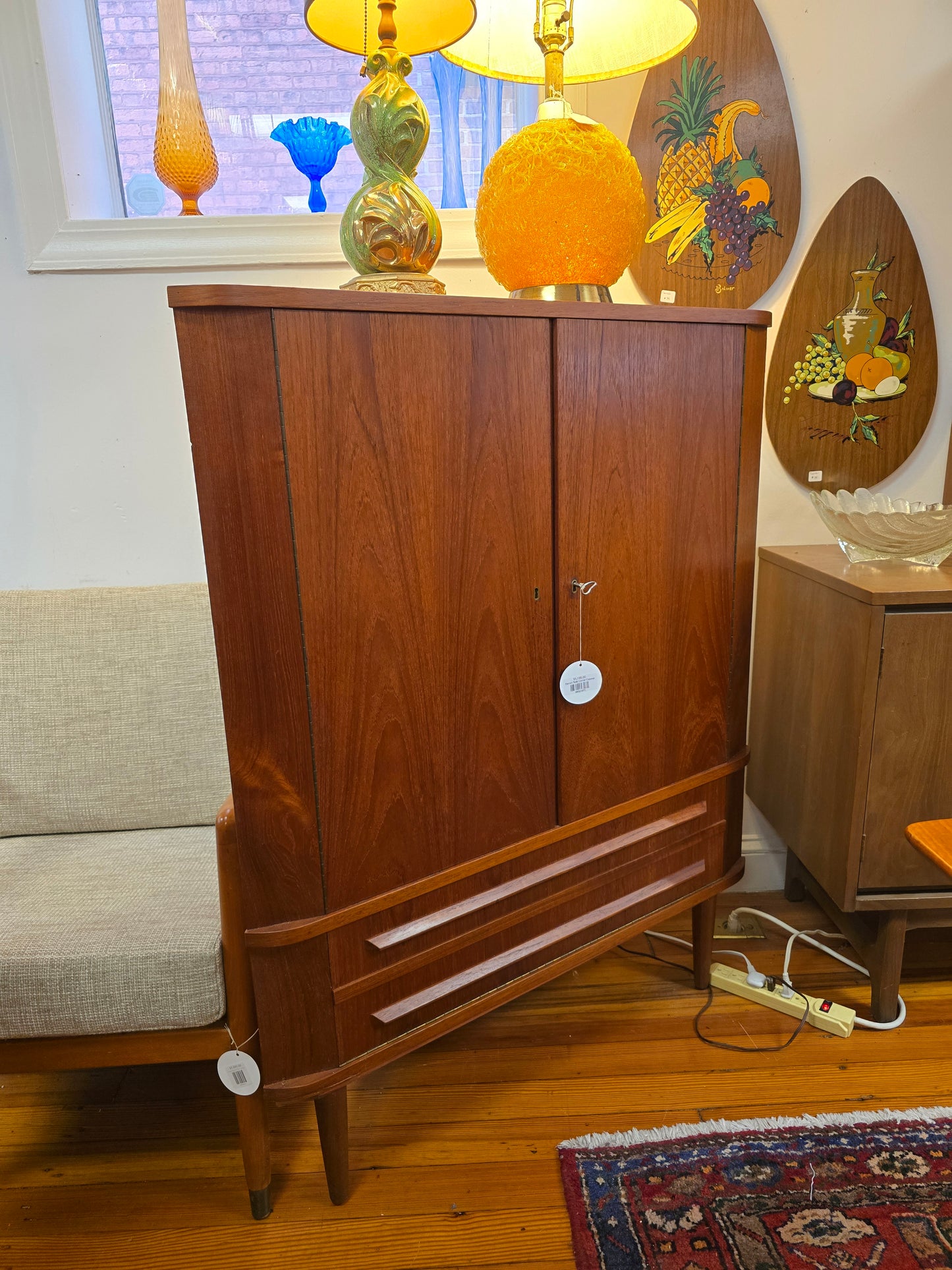 Danish Teak Corner Cabinet