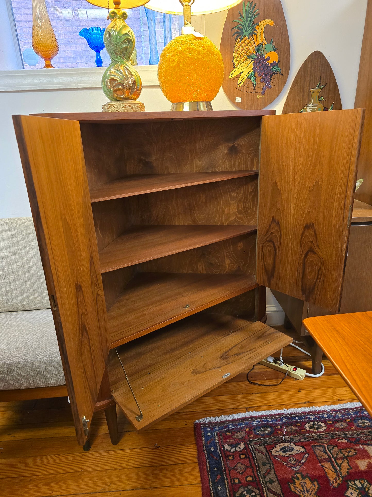 Danish Teak Corner Cabinet