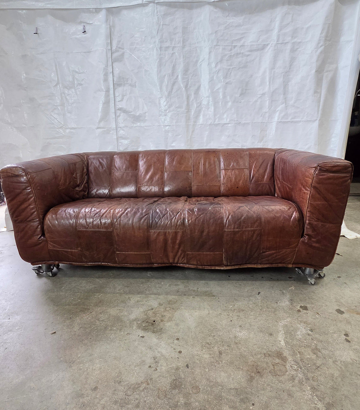 Leather Patchwork Sofa