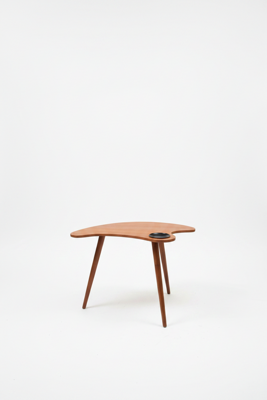Palette-Shaped Danish Teak Side Table