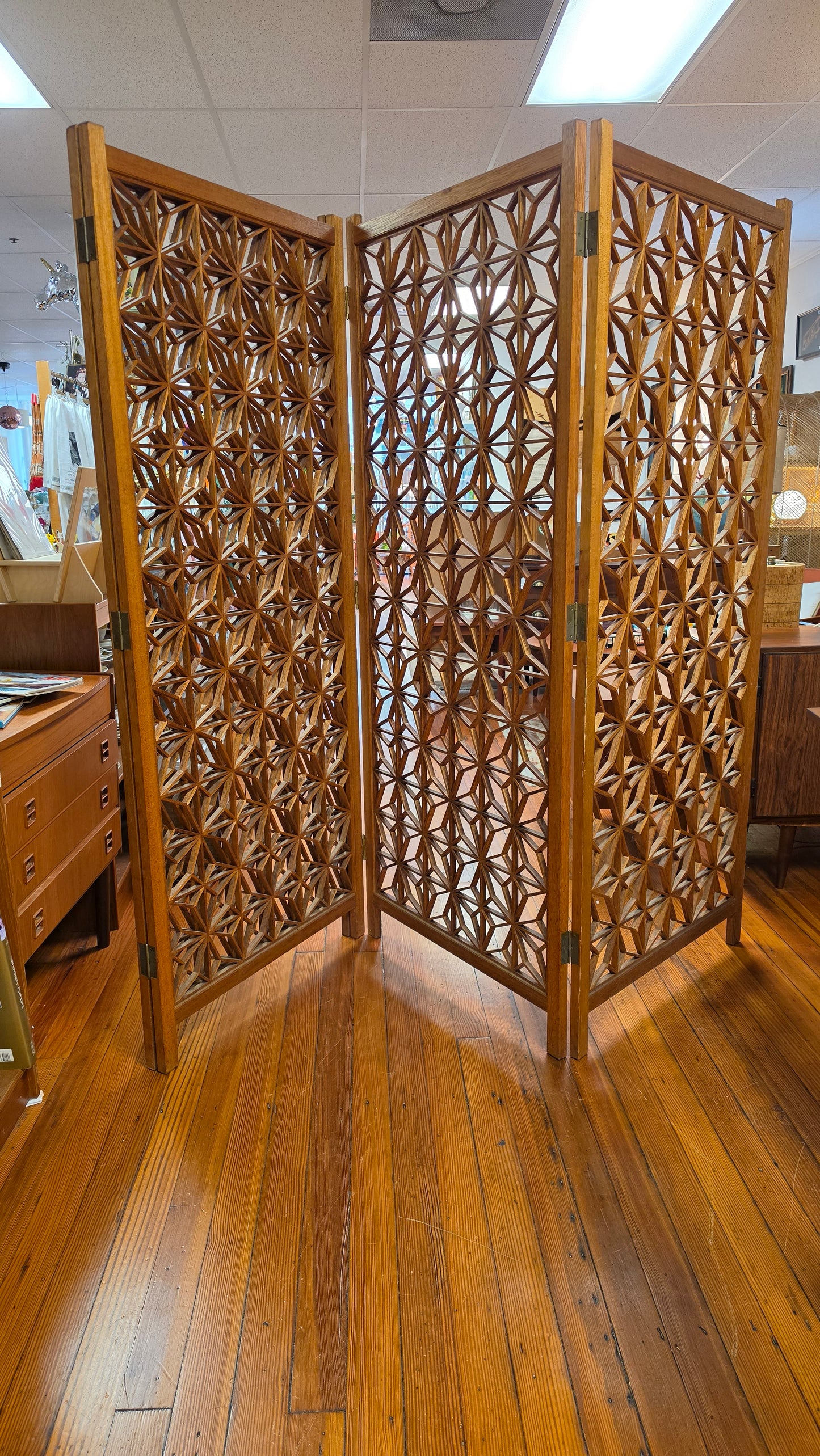 Kumiko 4-Panel Screen
