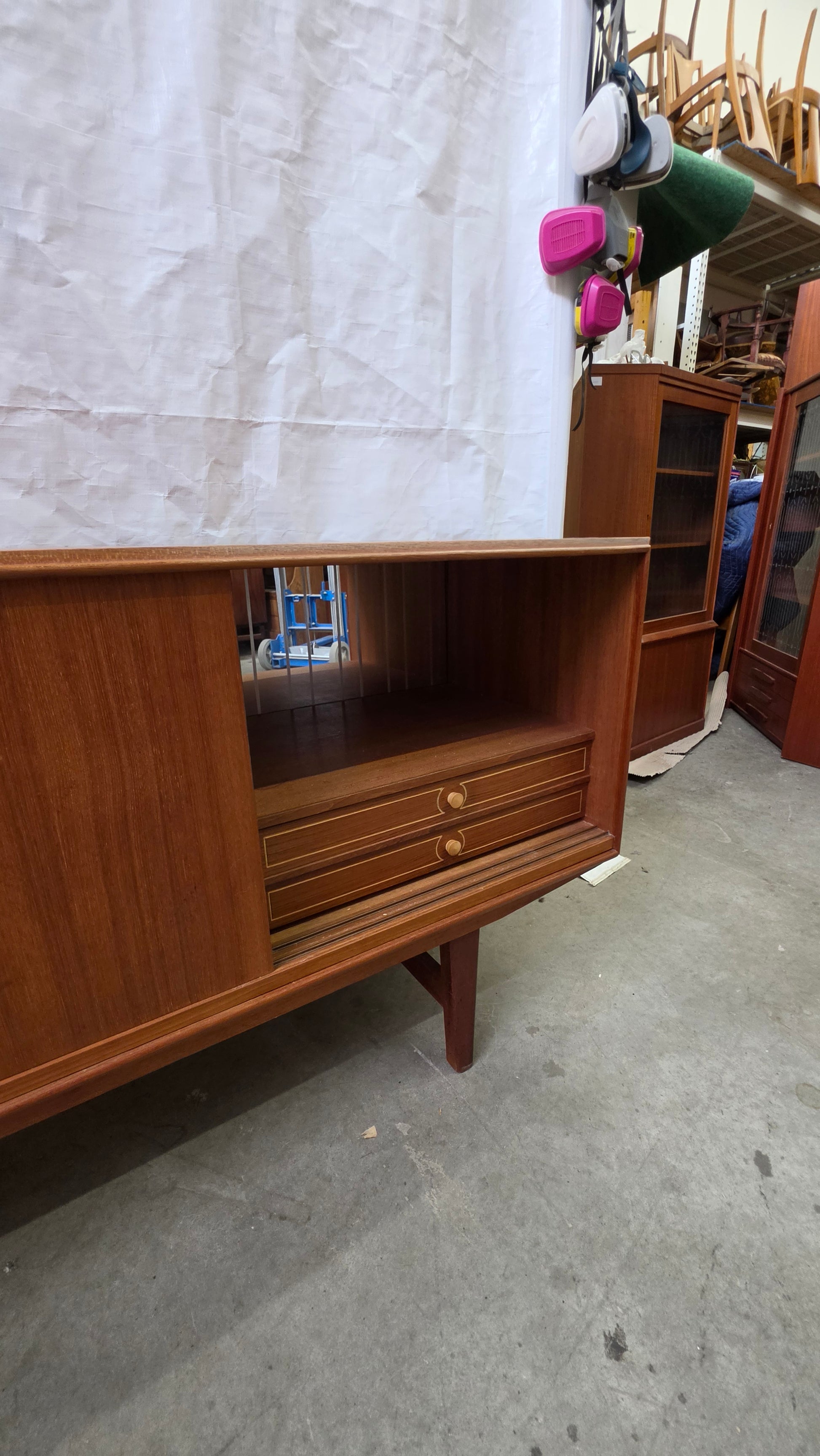 Danish Teak 4 Door Credenza