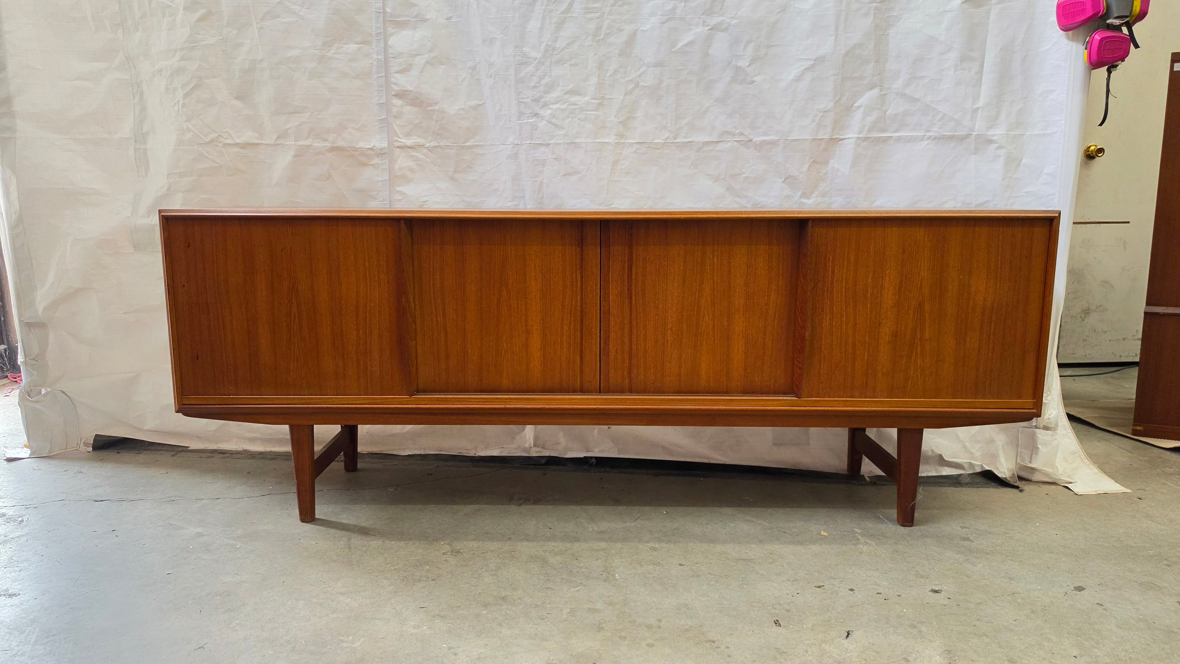 Danish Teak 4 Door Credenza