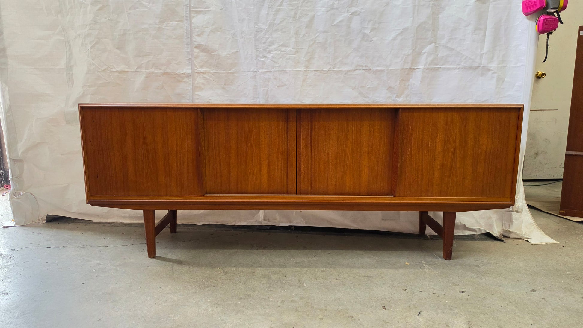 Danish Teak 4 Door Credenza