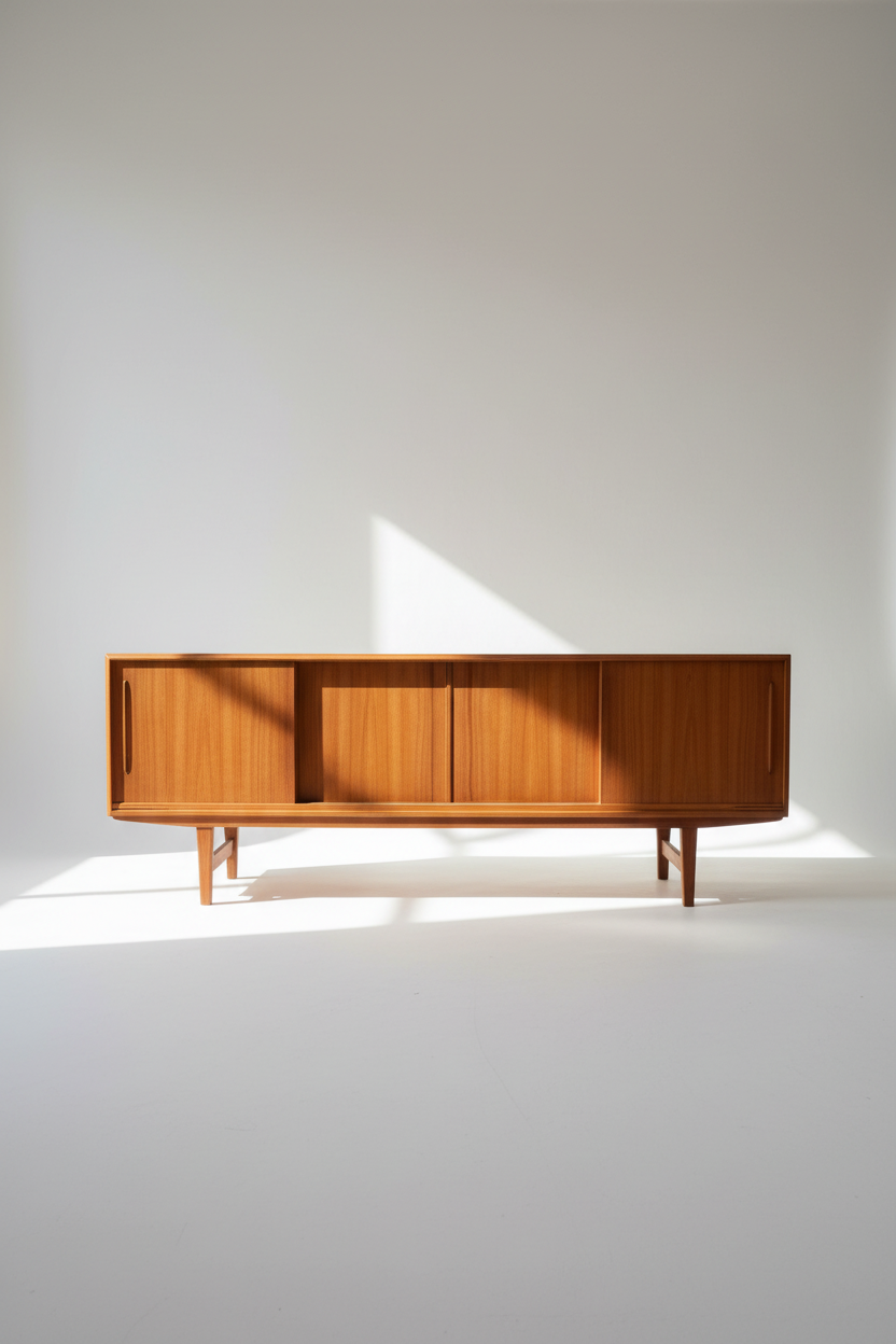 Danish Teak 4 Door Credenza