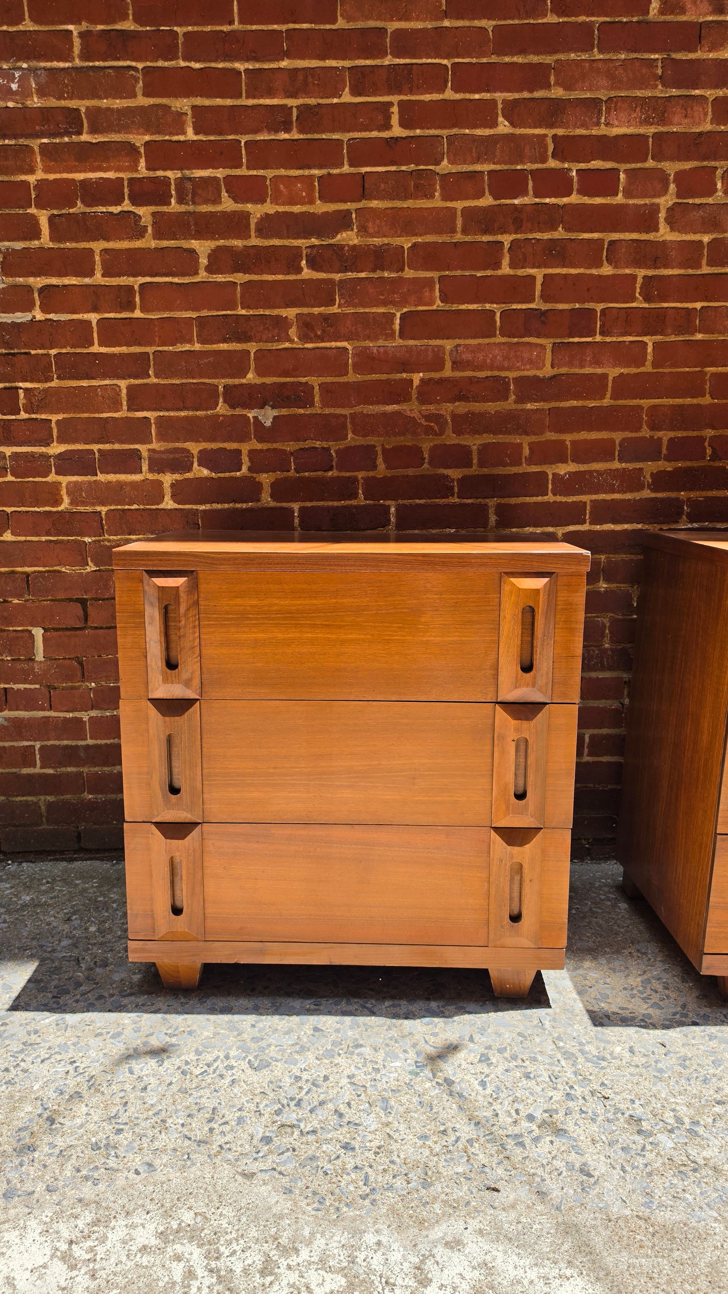 American of Martinsville "Harlequin" Matched Pair of Dressers