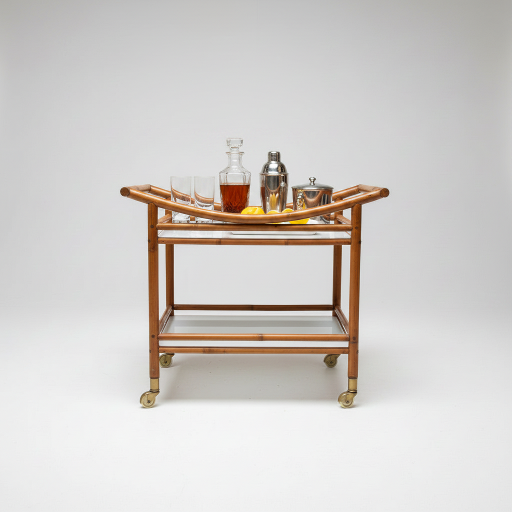 Rattan Bar Cart 0526001
