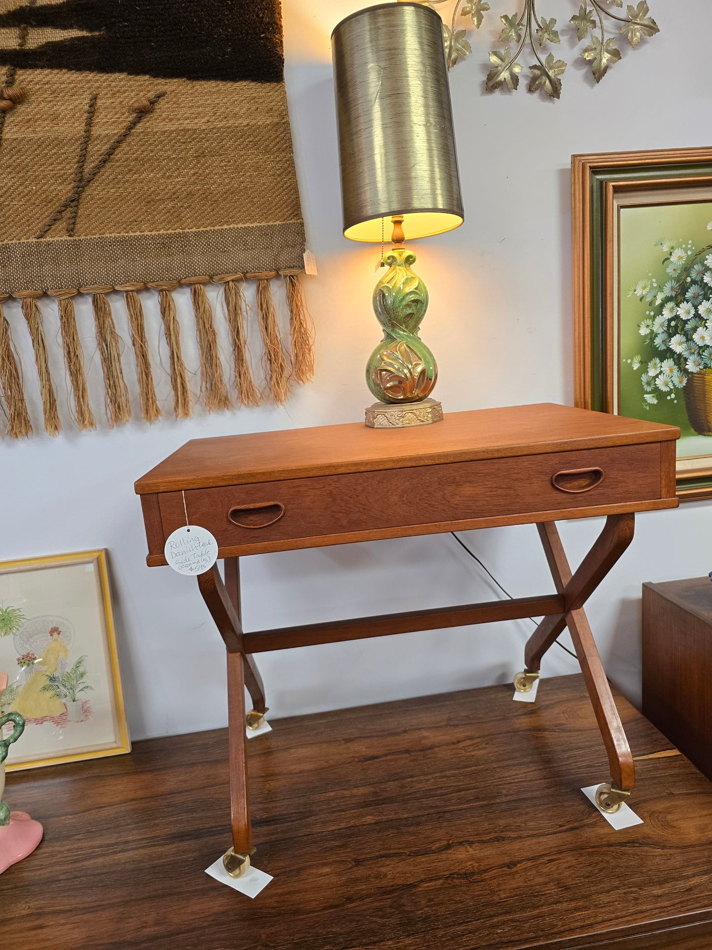 Danish Teak Rolling Table
