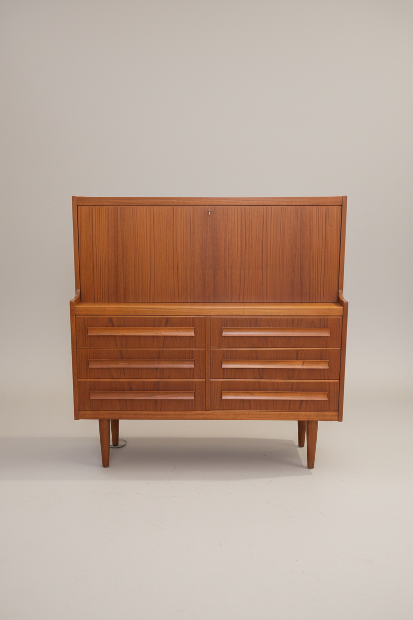 Danish Teak Secretary by Sigfrid Omann