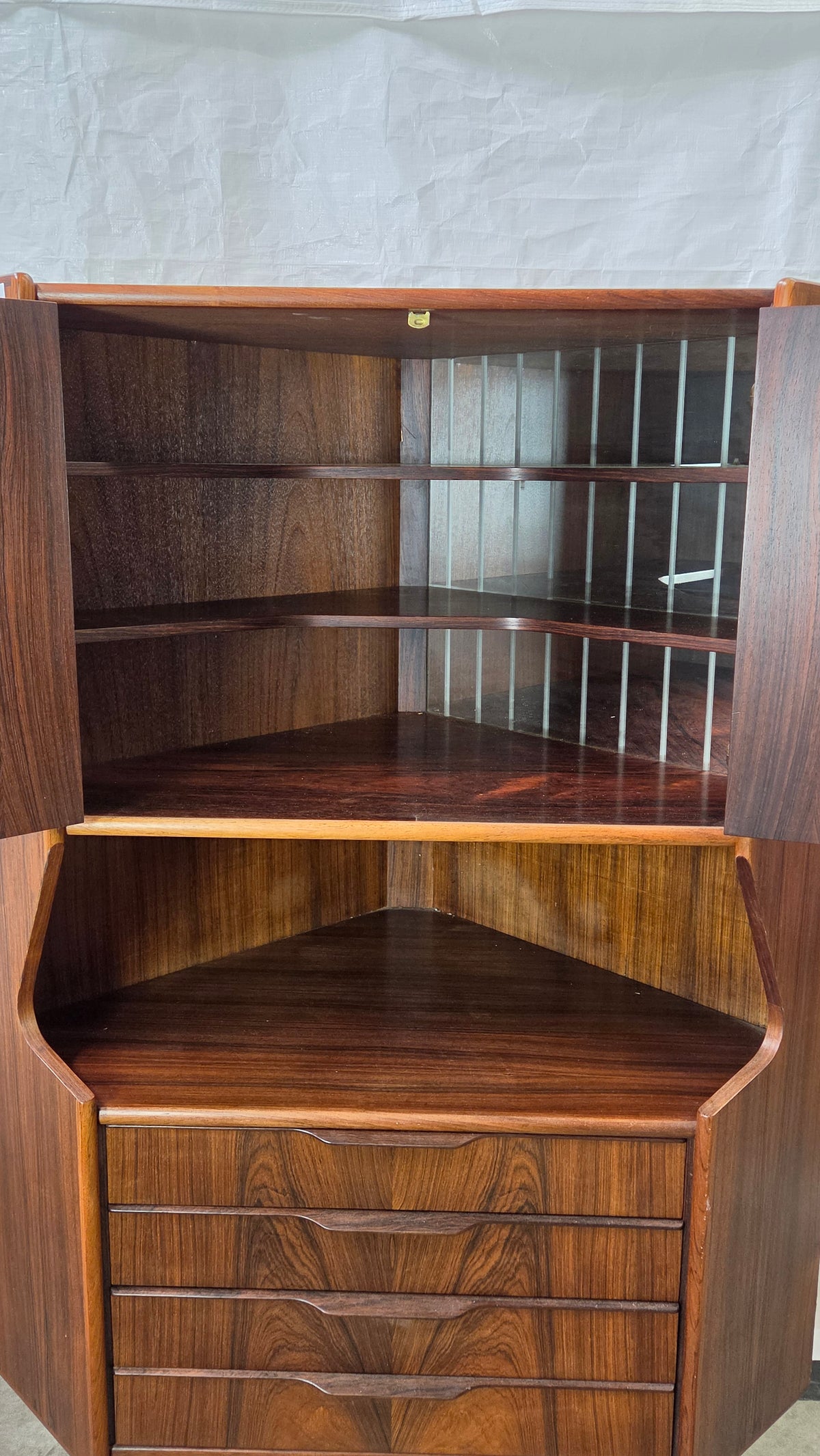 Oman Junn Rosewood Corner Bar Cabinet