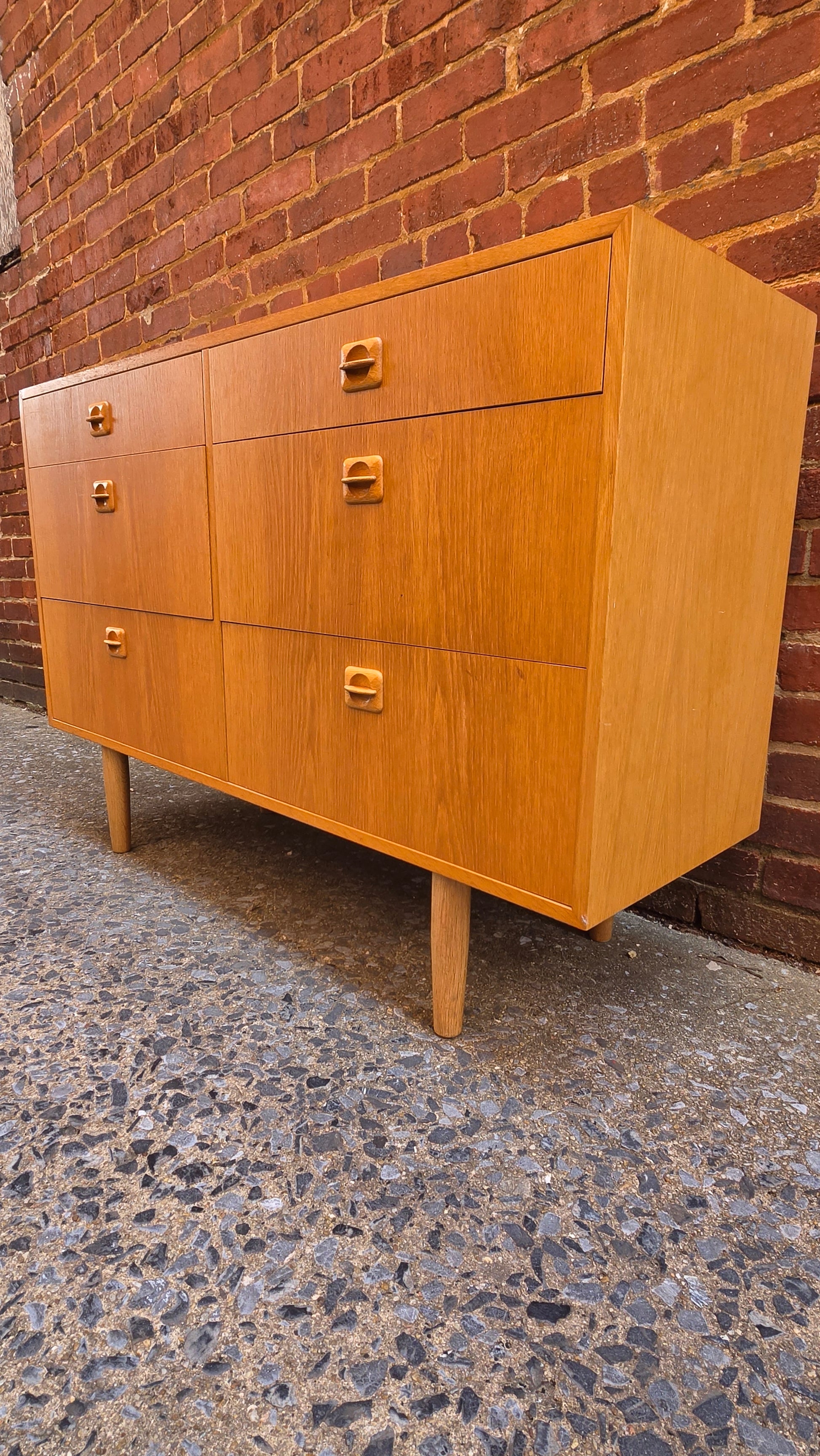 Danish Oak Vintage Dresser