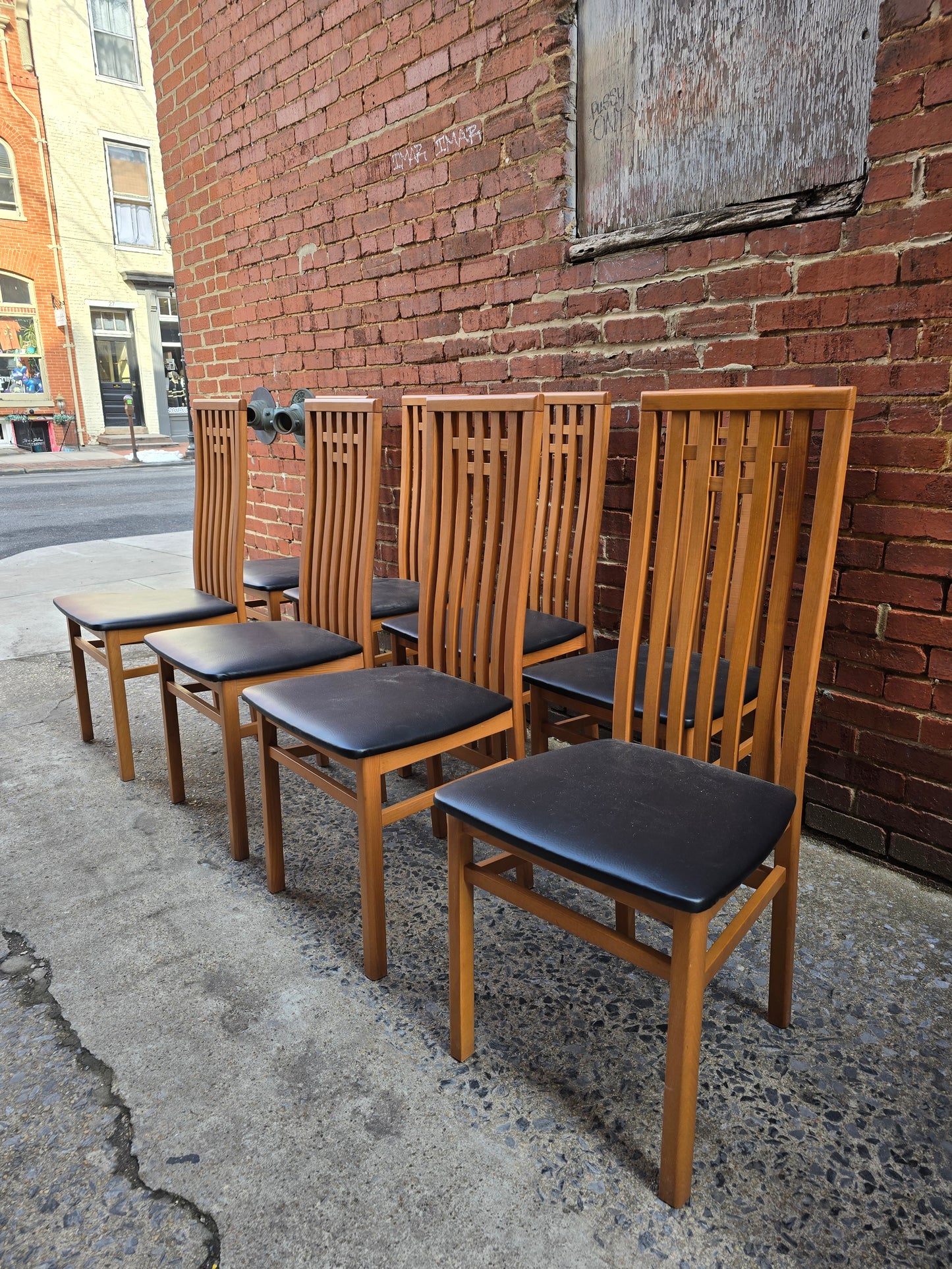 Set of 8 Mackintosh Inspired Dining Chairs