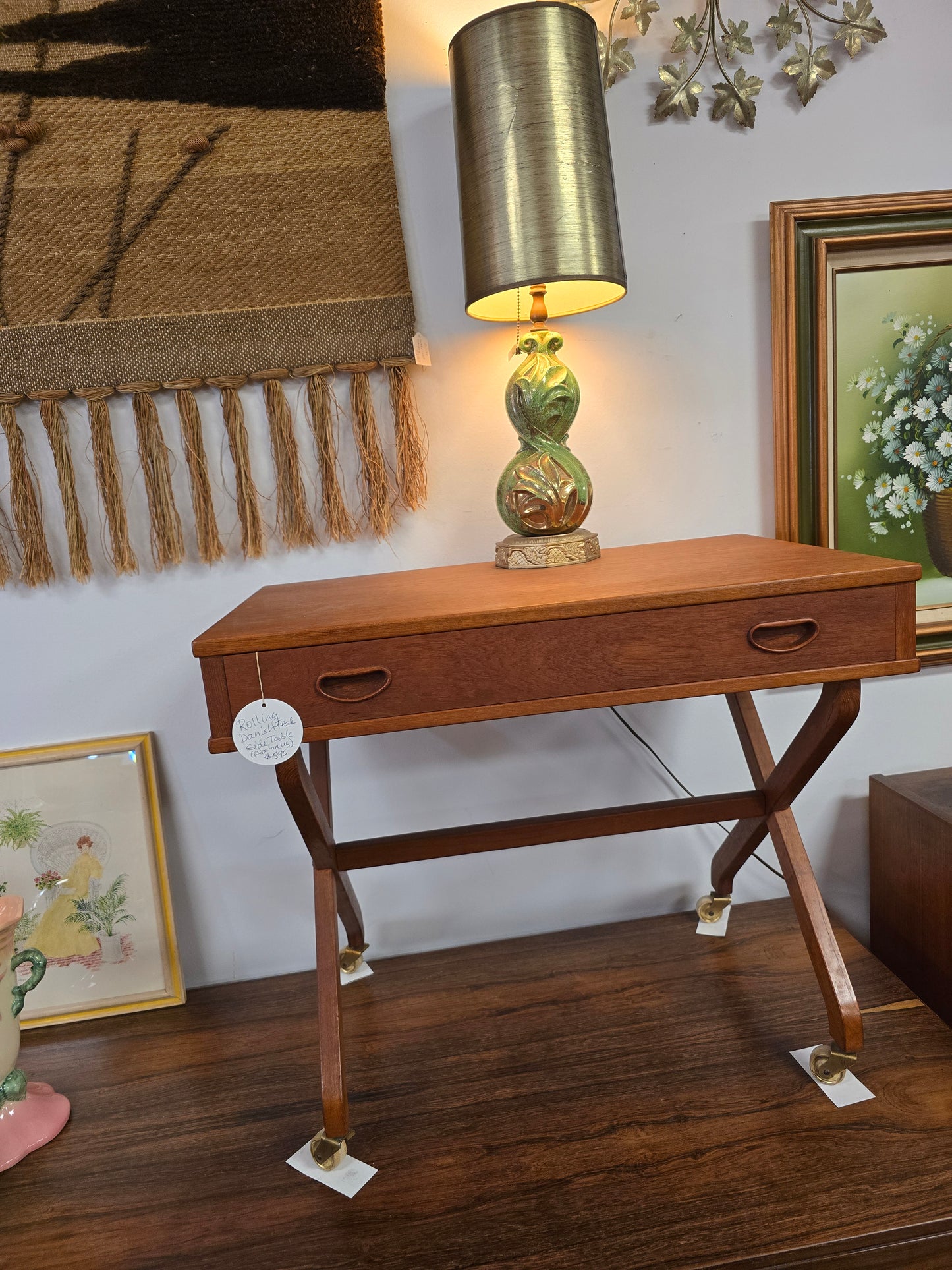 Danish Teak Rolling Table