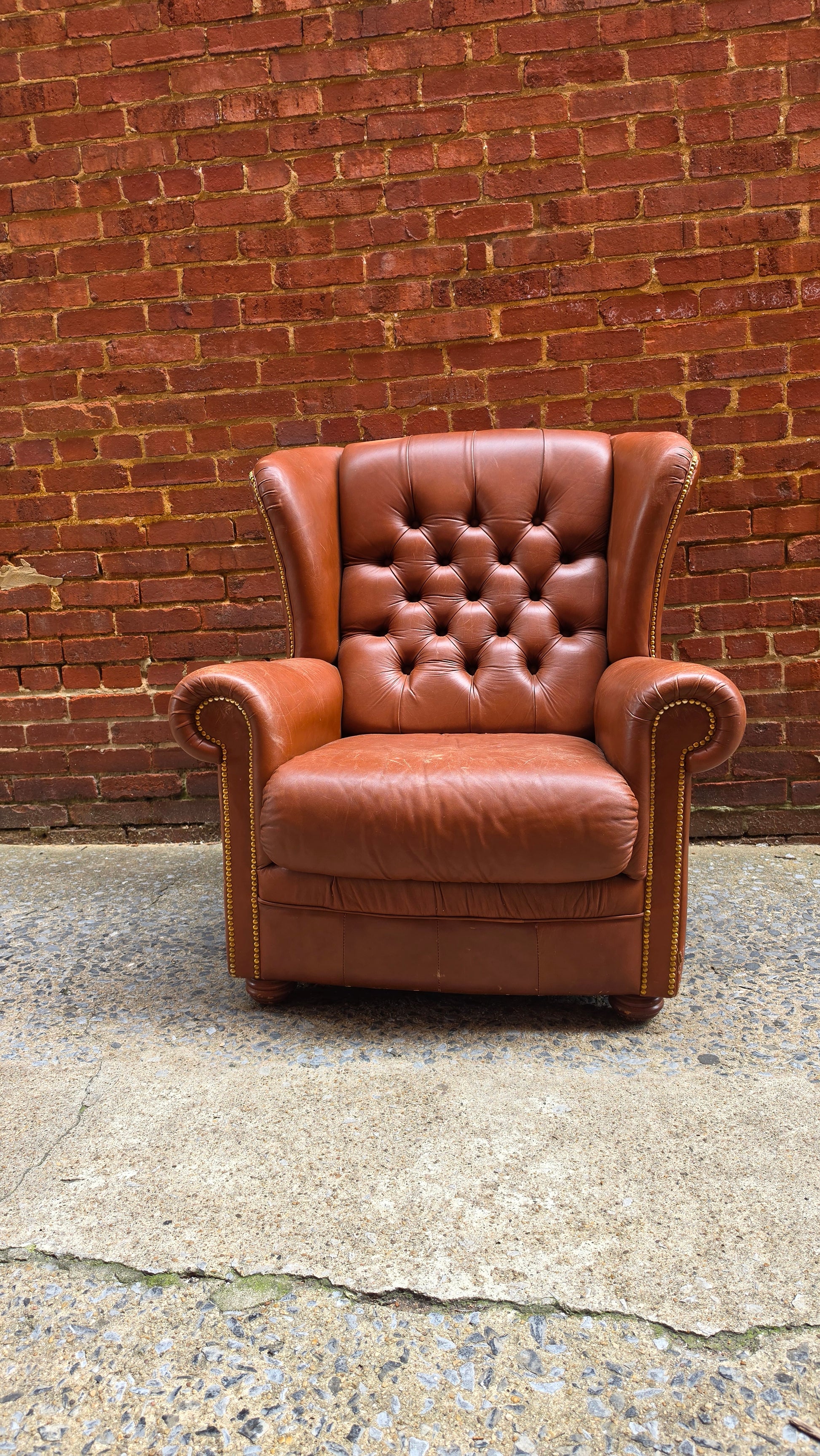 Vintage Italian Wingback Chair