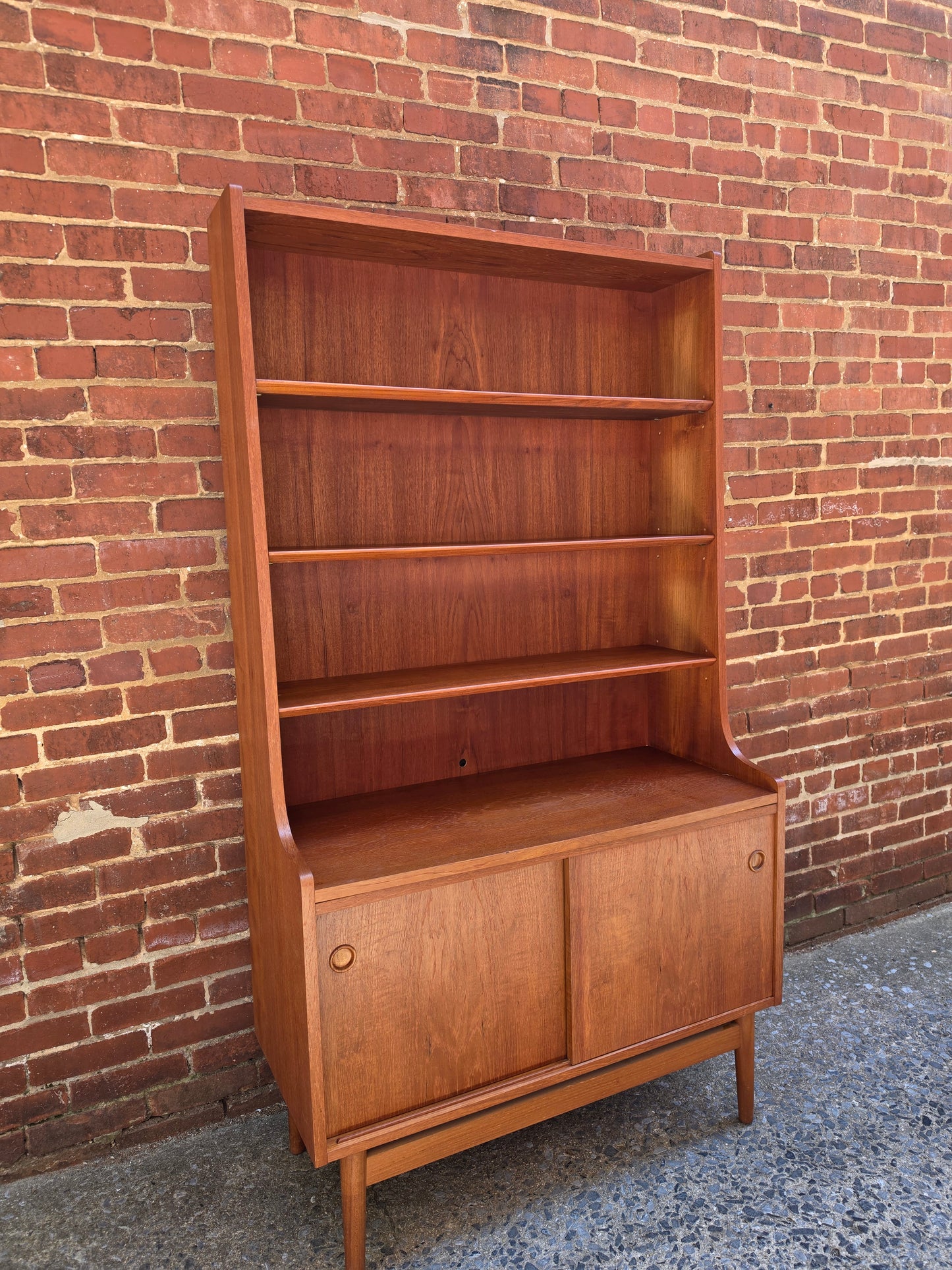 Danish Teak Tall Desk and Bookshelf 0526011