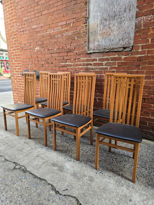 Set of 8 Mackintosh Inspired Dining Chairs