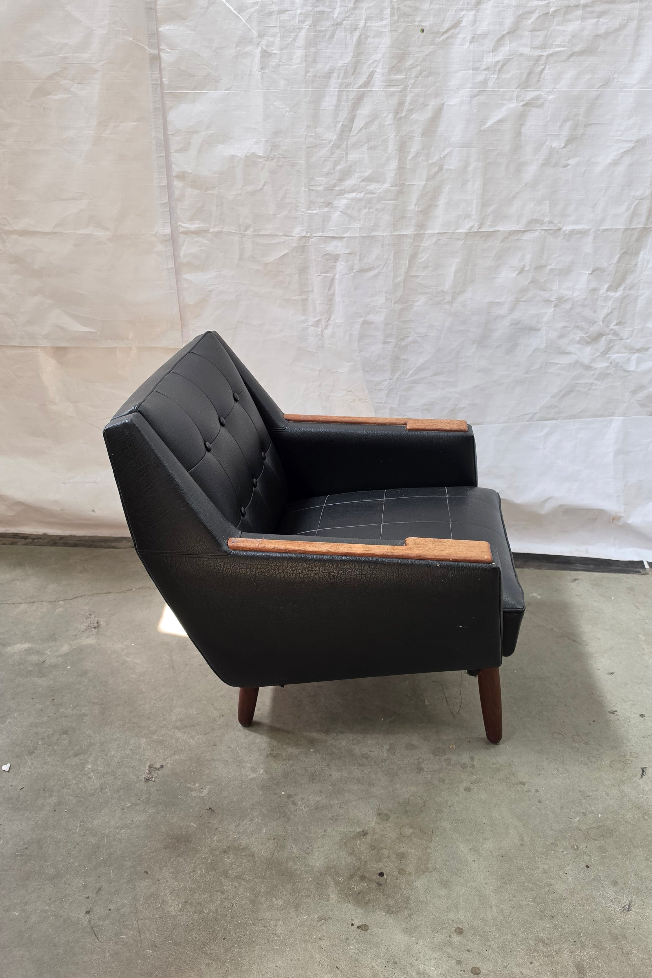 Danish Black Lounge Chair